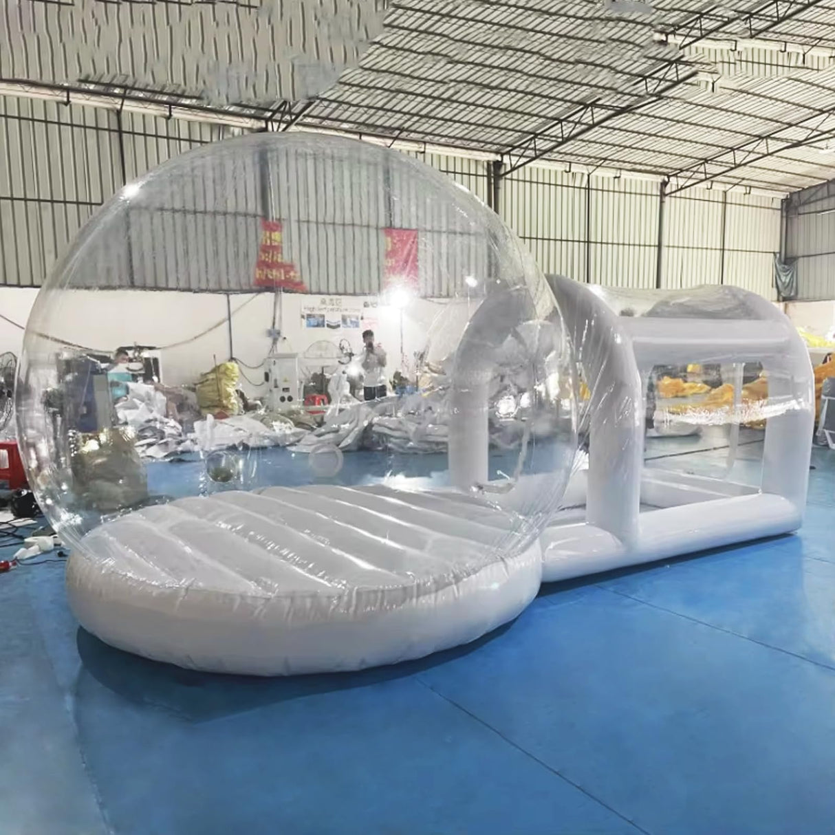 10FT Inflatable Bubble House with Bounce Jumping Area Commercial Grade PVC Bounce House, Bubble Balloon House for Kids,Toddler with Blower & Pumb & 50Pcs Balloons AEOR
