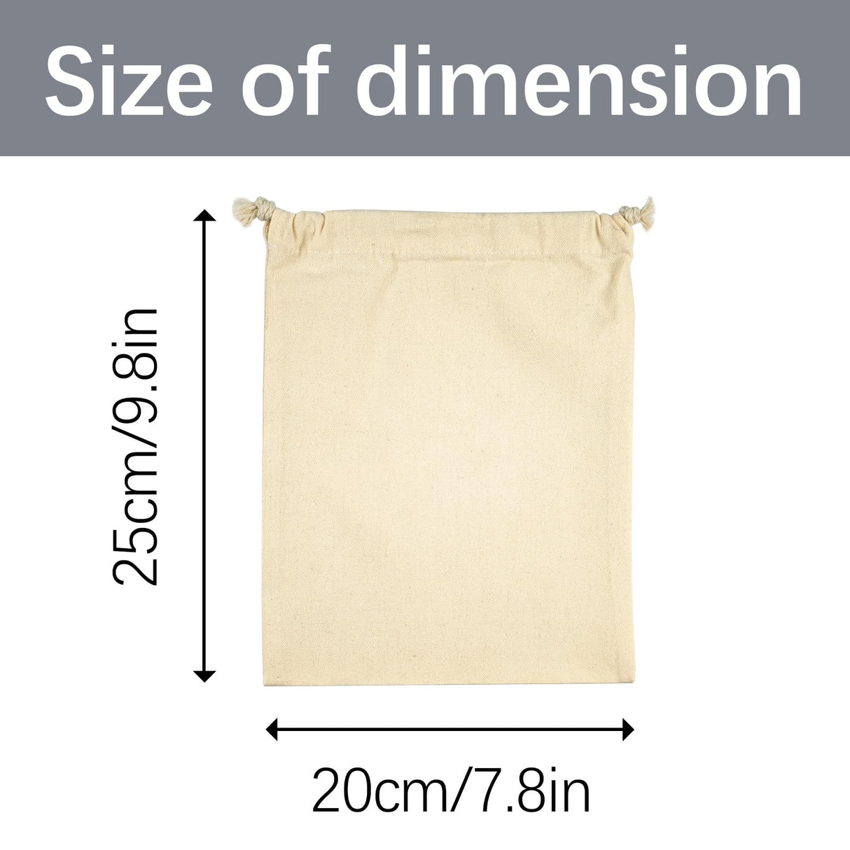10PCS Sublimation blank drawstring bag Reusable canvas Heat Press DIY crafts Party Wedding Christmas storage Home party art supplies OKBA