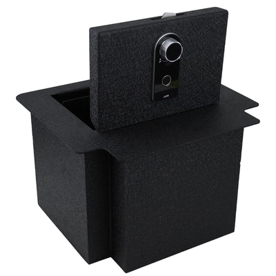 Center Console Safe Gun Safe, WASAI Premium Console Gun Vault Lockbox Compatible with Chevrolet Suburban, Tahoe & GMC Yukon 2021-2025. NOT Fit Electronic Sliding Console, Fingerprint Lock with Key.