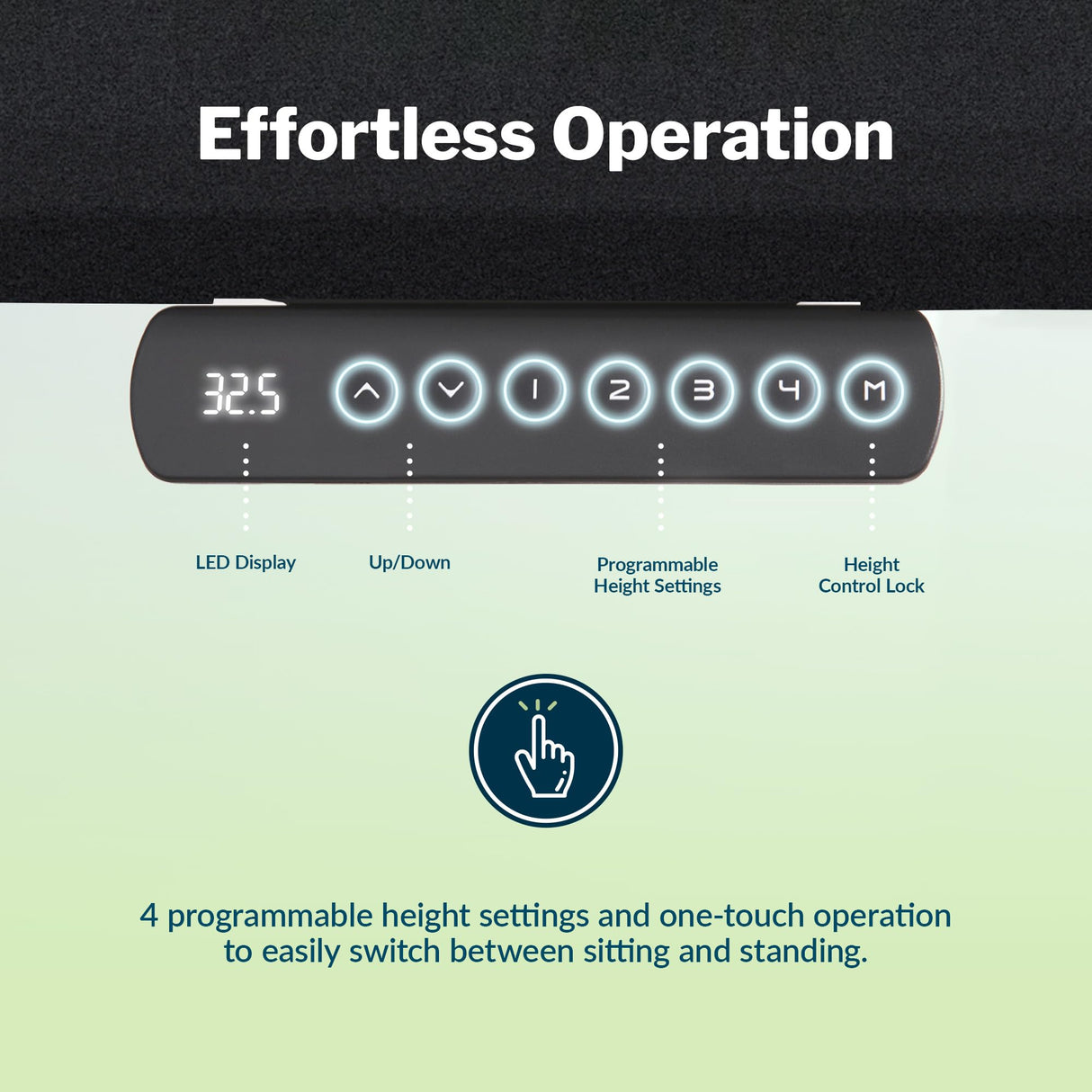 Vari Essential Height Adjustable Electric Standing Desk - Home Office Standing Desk with VariDesk Sturdy T-Legs - Quiet Motorized Standing Desk - 48x24 Inch Small Standing Desk - Black, 1 Box Vari