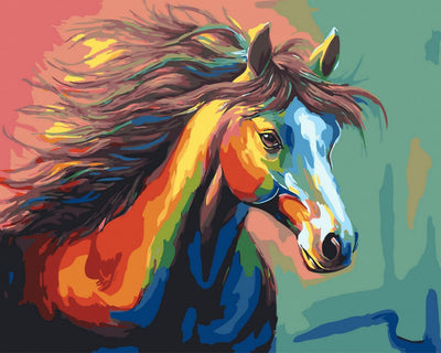 Horse Paint by Numbers Kit for Adults Kids, Paint by Numbers Horses Adults Paint by Number Kits on Canvas Crafts for Adult, Color Horse 16x20inch Without Frame