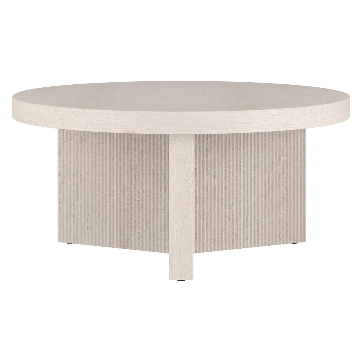 Henn&Hart Holm Coffee Table, 32" Wide, White Henn&Hart