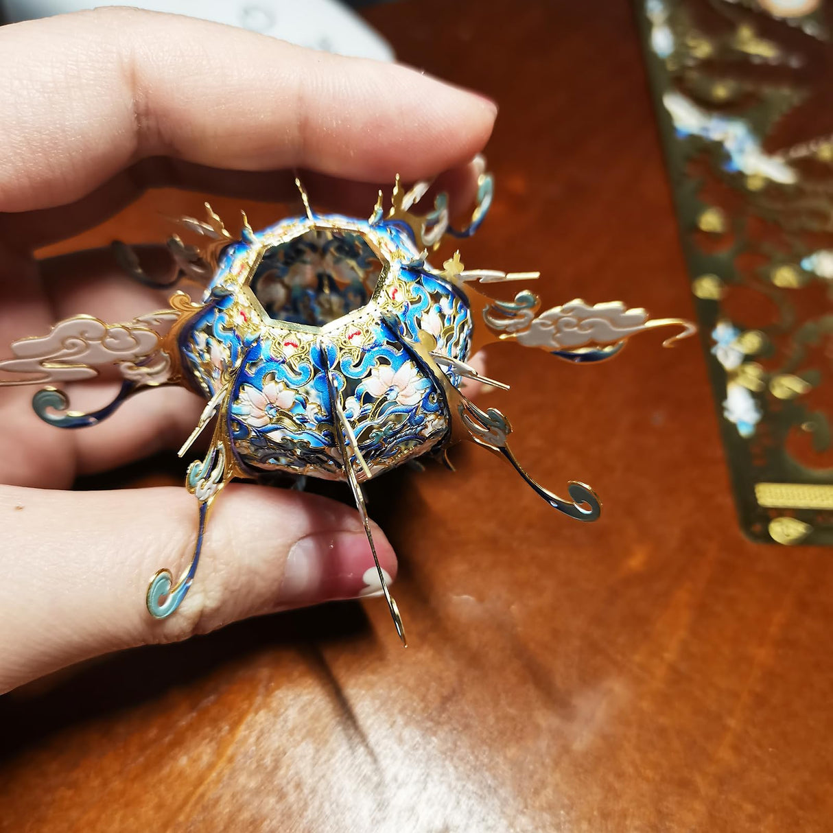 MU 3D Metal Puzzles Model Kits Building for Adult to Build Scented Sachet A, Ancient Palace Miniature Assembling, Birthday DIY Gifts and Home Decor MU