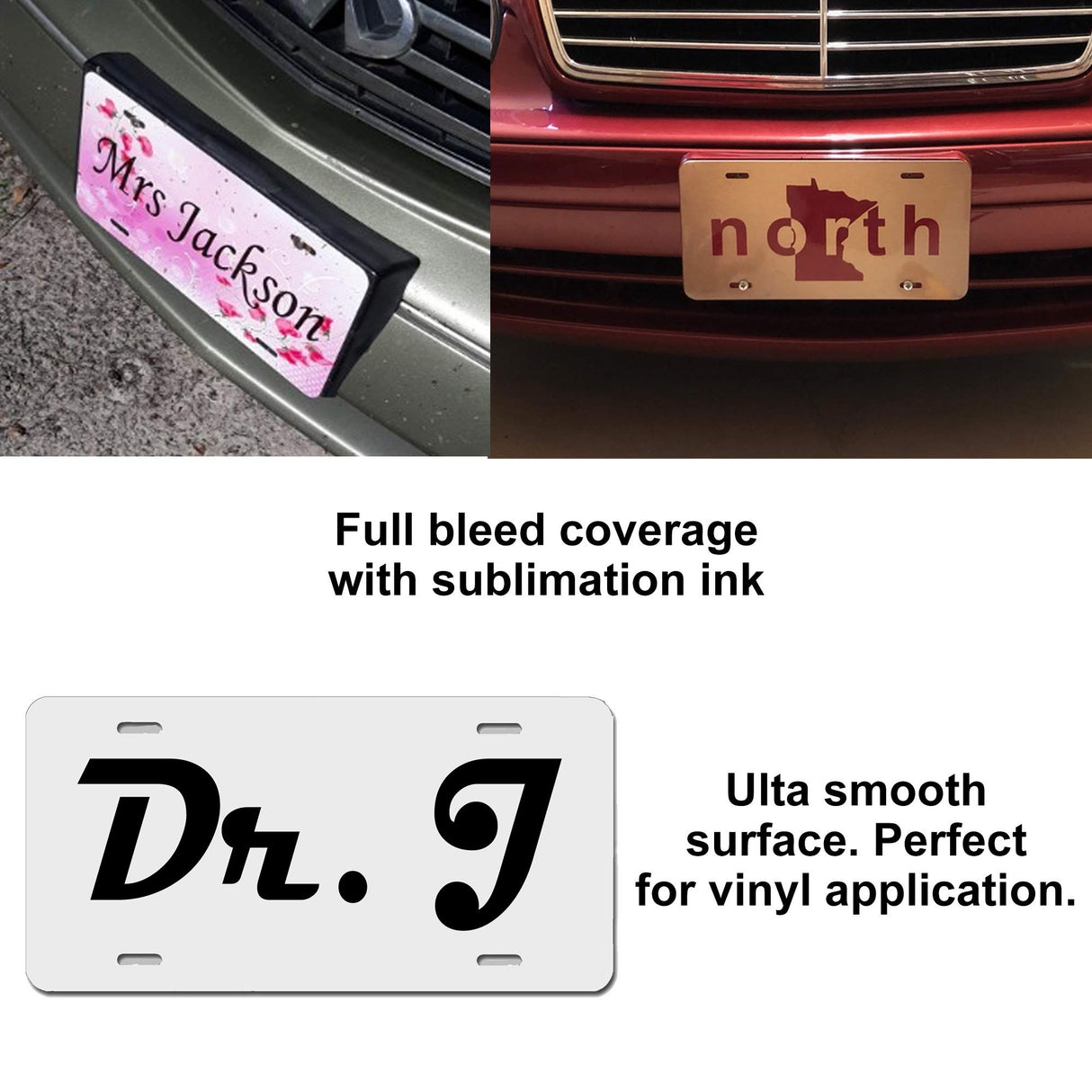 Blank Automobile (6 X 12) Aluminum License Plate for Sublimation or Vinyl Decoration (10) Carpe Diem Designs