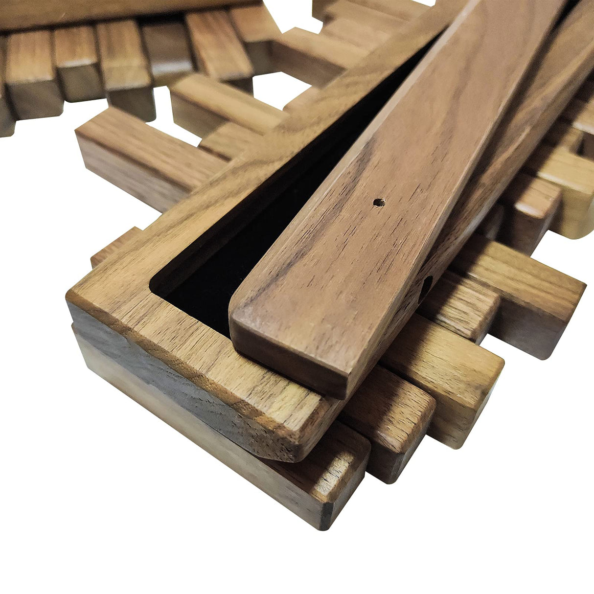 Acsigesn Wooden Coat Rack Wall Mounted Sticks Multi Rack Solid Handmade Natural Walnut Wood Artwork with 7 Flip-Down Unique Modern Hooks for Coats Bag Hat Umbrella Acsigesn