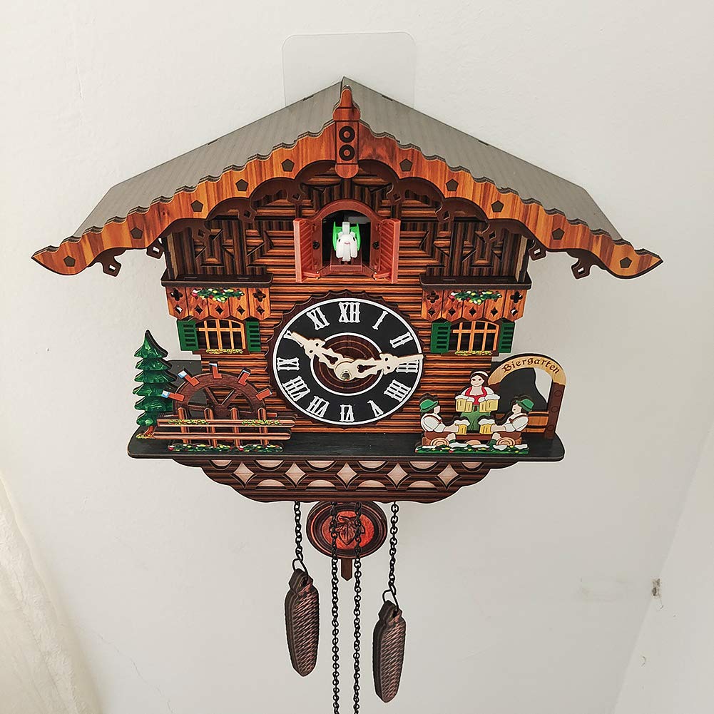 JOONIEHOUSE Traditional Black Forest Cuckoo Clock, Newly Wood Coo Coo Clock Decorative Wall Clock with Pendulum and Chiming Function - Perfect Wall Clocks for Home Livingroom Decor JOONIEHOUSE
