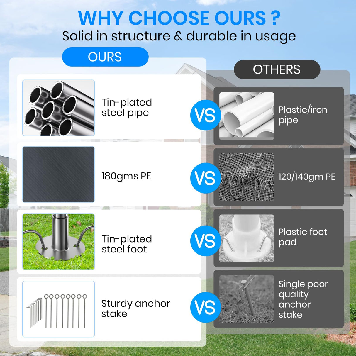 Carport 12x20 FT Heavy Duty,Outdoor Portable Garage with Removable Sidewalls & Doors, Waterproof, UV-Resistant Canopy Shelter for Vehicles, Boats, RVs, Trucks, All-Season Car Port, Gray RICHRYCE