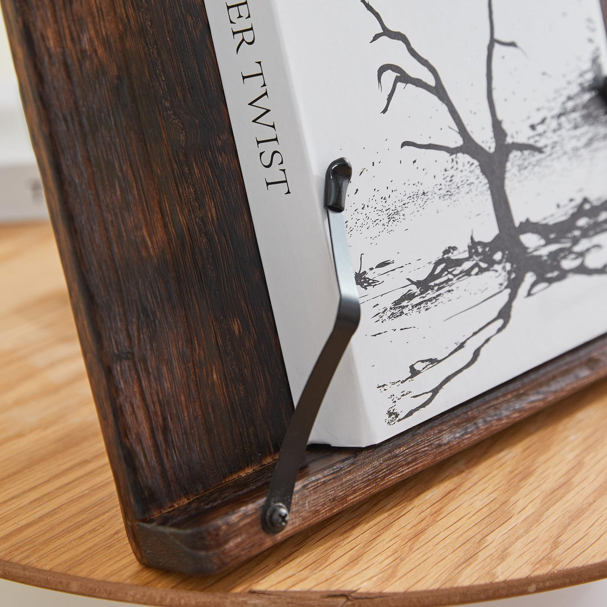 GZQWDC Wooden Book Stand Holder Adjustable,Portable Desktop Organizer for Cookbooks/Tablets,Hands Free Reading Rest with Ergonomic Design, Fits Books & iPads GZQWDC