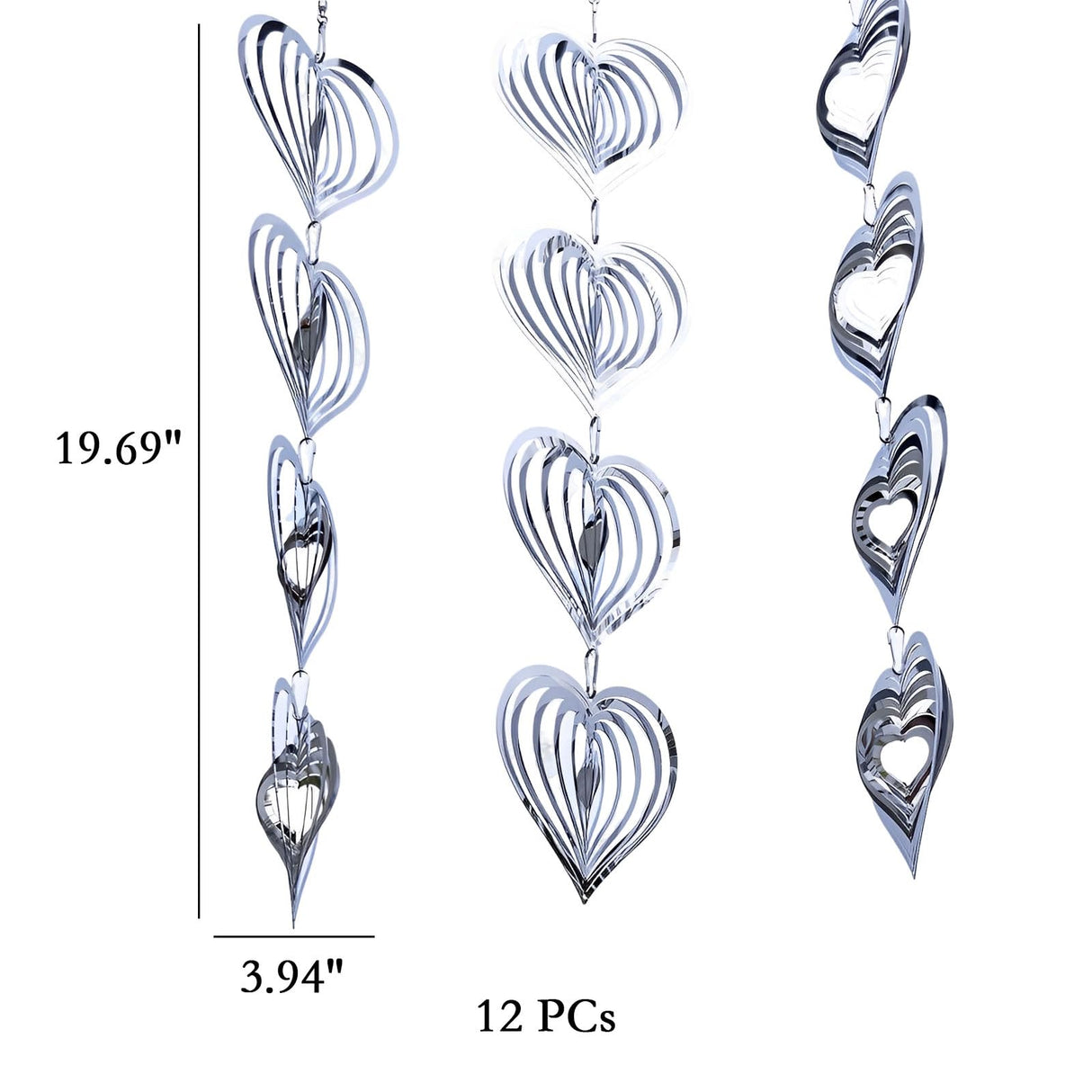 Sublimation Wind Spinners Blanks: 12 Pcs Bird Deterrent Spinner for Yard Porch Hanging - 3D Garden Decorations Outdoor Higliocas