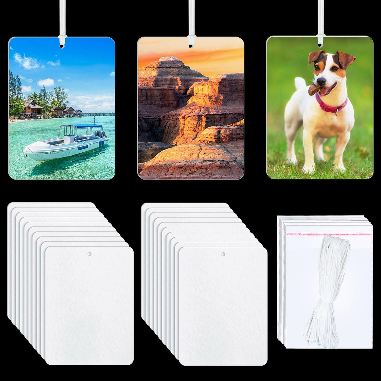 101 pcs sublimation air fresheners blanks ,Sublimation Blanks Products DIY Air Freshener for Car and Home Hanging Decoration sublimation car freshener blanks GEKIXUTP