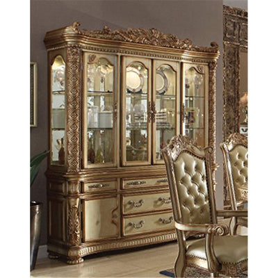 ACME FURNITURE Vendome Hutch & Buffet - - Gold Patina & Bone