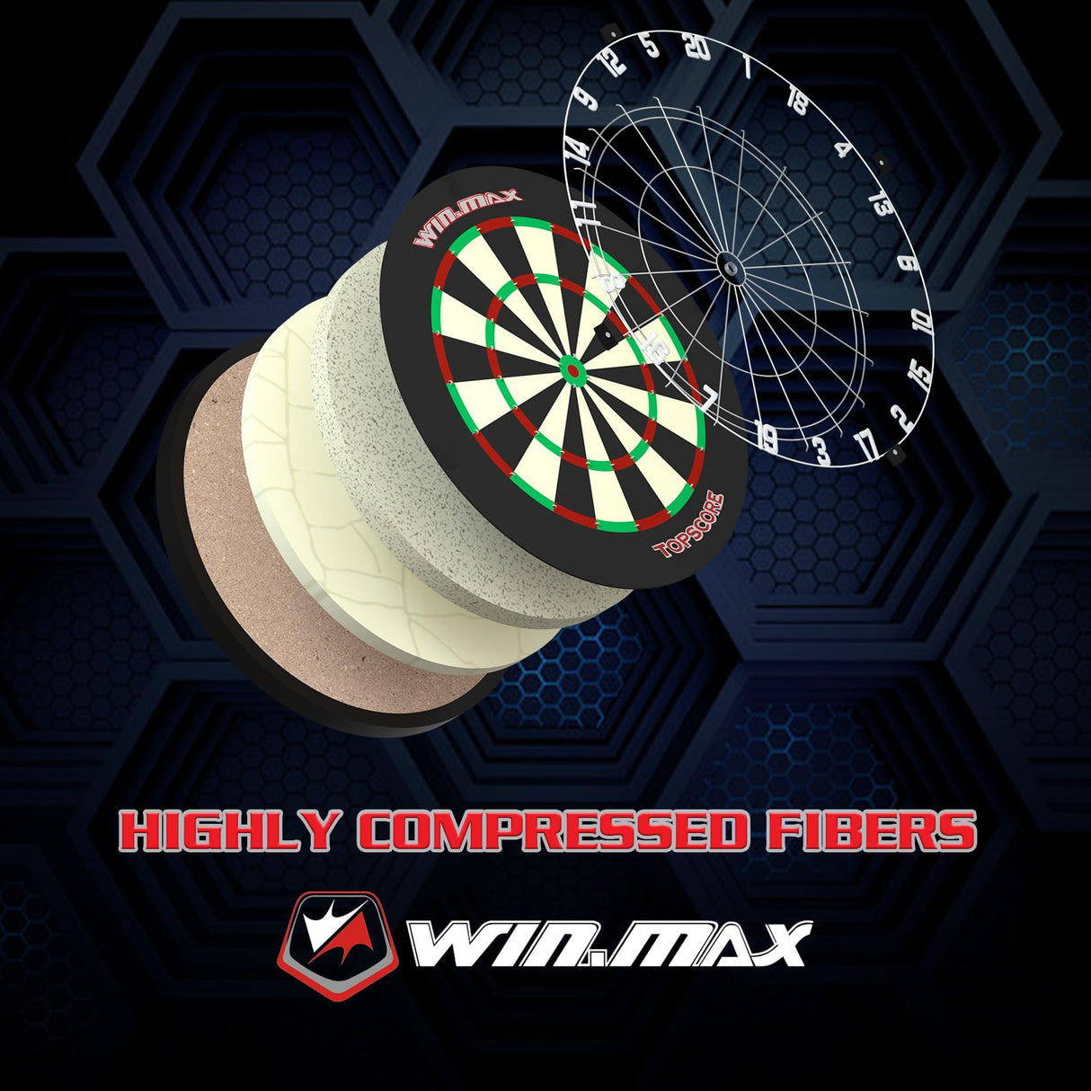 Dart Board - Bristle Steel Tip Dartboard Dart Boards for Adults Bristle Steel Tip Dartboard Set Dart Boards for Adults Rotating Number Ring Staple-Free Bullseye with 12 Darts Metal Tip (New) WIN.MAX