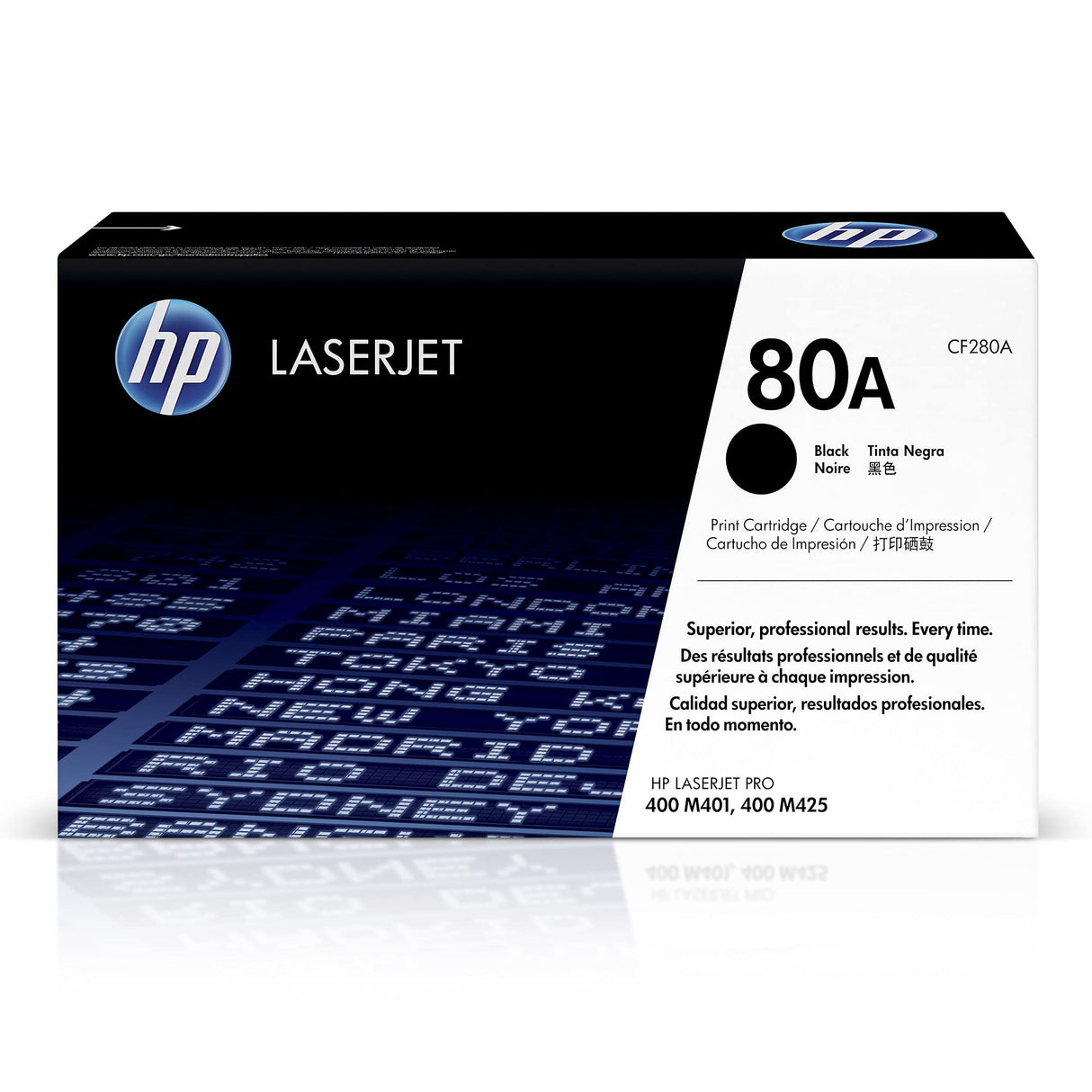 HP 80A Black Toner Cartridge | Works with HP LaserJet Pro 400 M401 Series, HP LaserJet Pro 400 MFP M425 Series | CF280A HP