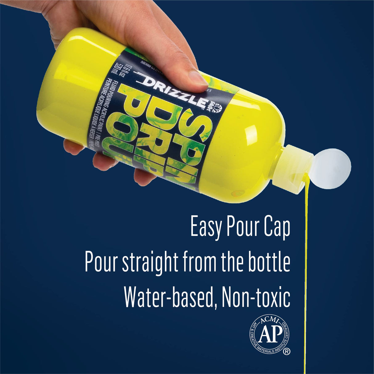 FolkArt, Surf's Drizzle Pre-Mixed Acrylic Set, Set of 4 Premium High Gloss Finish Fluid Pouring Paints Perfect for Indoor & Outdoor Arts and Crafts Projects, 50414 FolkArt