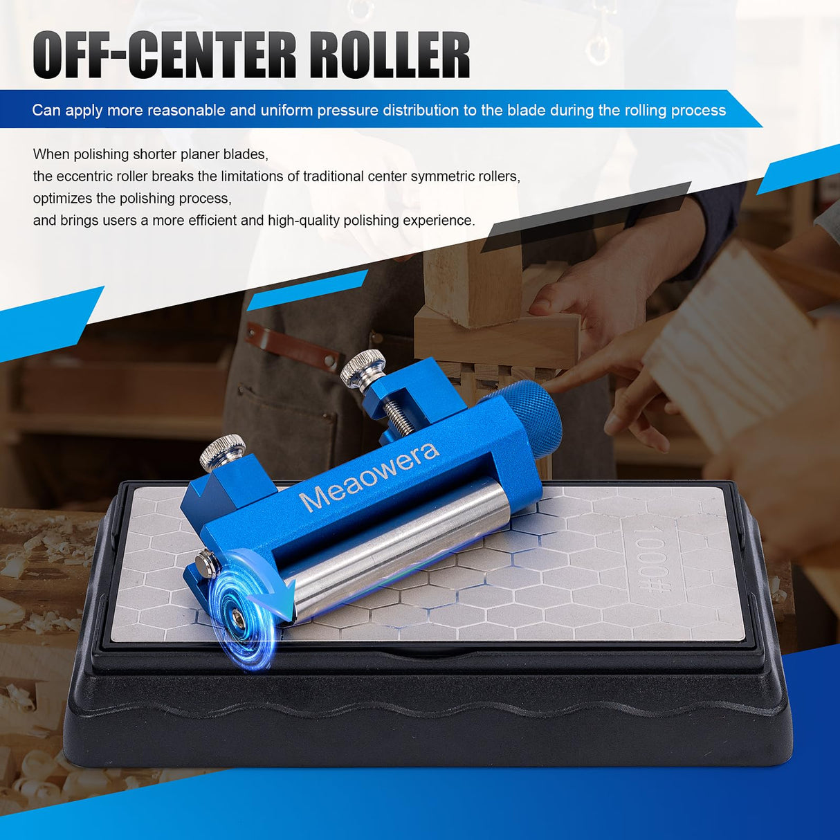 Chisel Sharpening Kit with Adjustable Honing Guide – Wood Chisel Sharpener for Chisels and Planer Blades – Precision Angle Control – No Sharpening Stone Included Meaowera