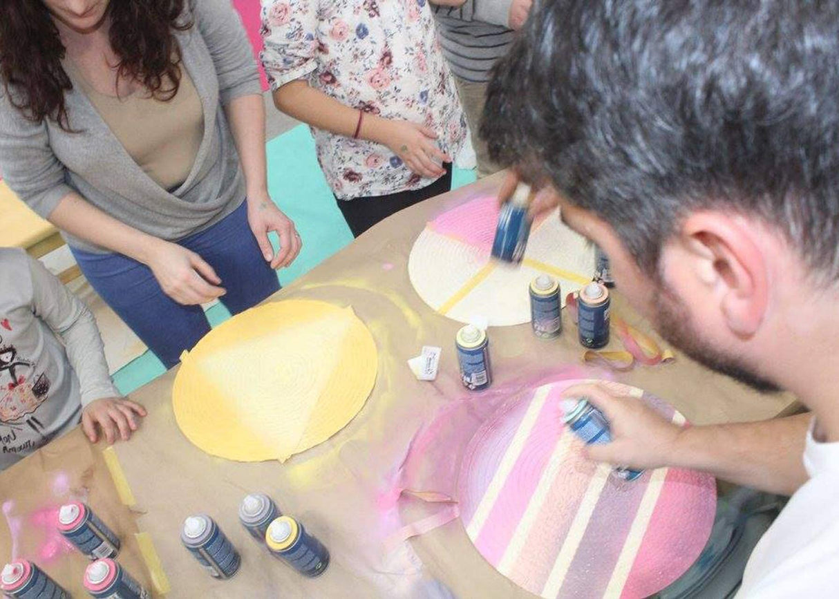 Pintyplus Aqua Mini Spray Paint - Art Set of 8 Water Based 4.2oz Cans. Ultra Matte Finish. Perfect For Arts & Crafts. Works on Plastic, Metal, Wood, Cardboard PINTY PLUS