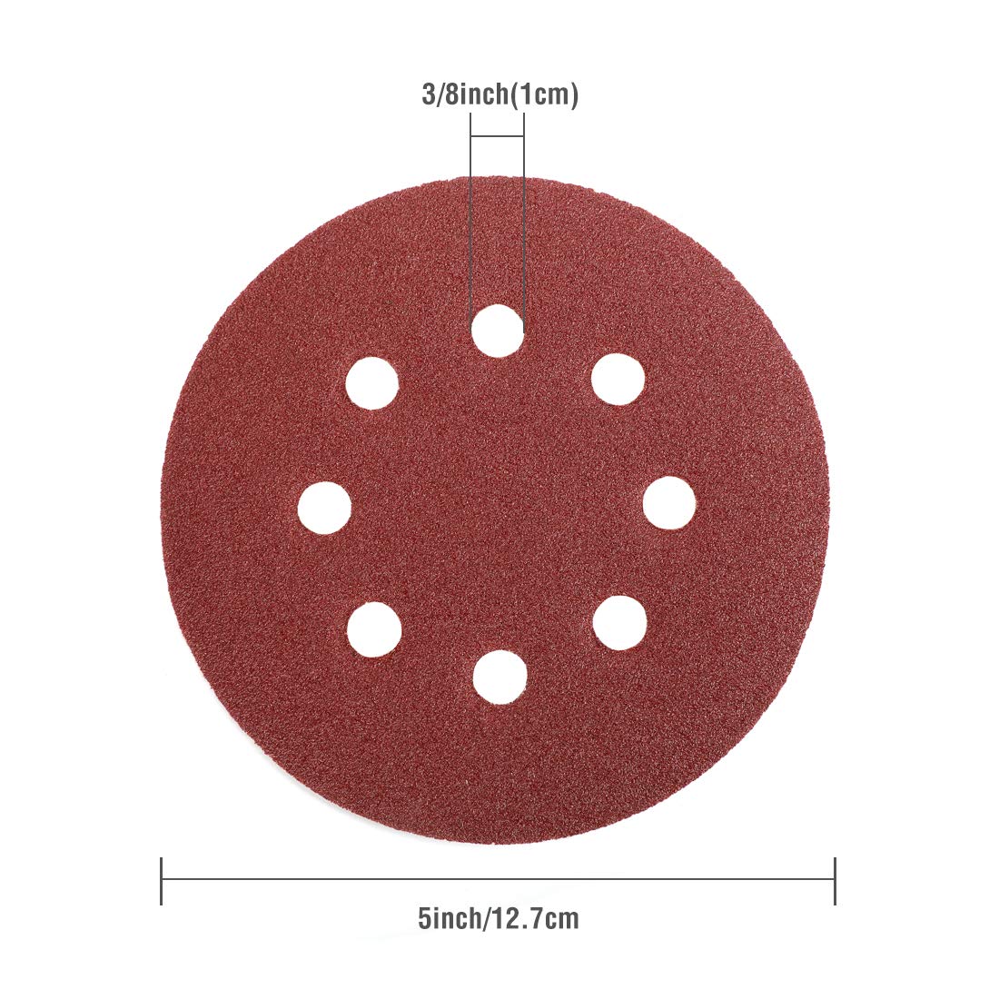 WORKPRO 80-Piece Sanding Disc Set,5-Inch 8-Hole Hook and Loop Sanding Discs, 60, 80, 100, 120, 180, 240, 320, 400 Grits Sandpaper for Random Orbital Sander(Not for Oscillating Tools or Mouse Sander) WORKPRO