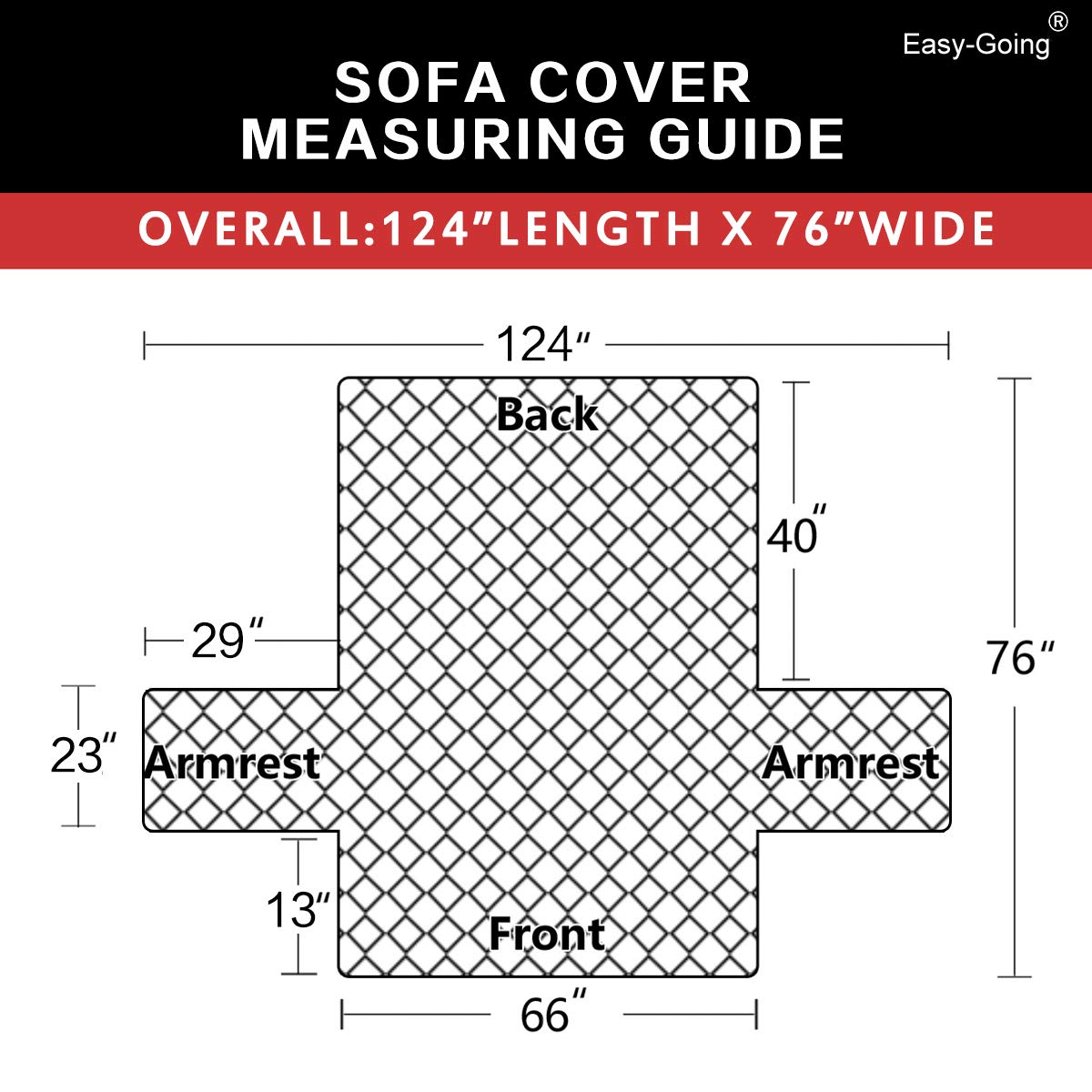 Easy-Going Reversible Couch Cover for 3 Cushion Couch Sofa Cover for Dogs Water Resistant Furniture Protector Cover with Foam Sticks Elastic Straps for Pet Cat (Sofa, Gray/Light Gray) Easy-Going