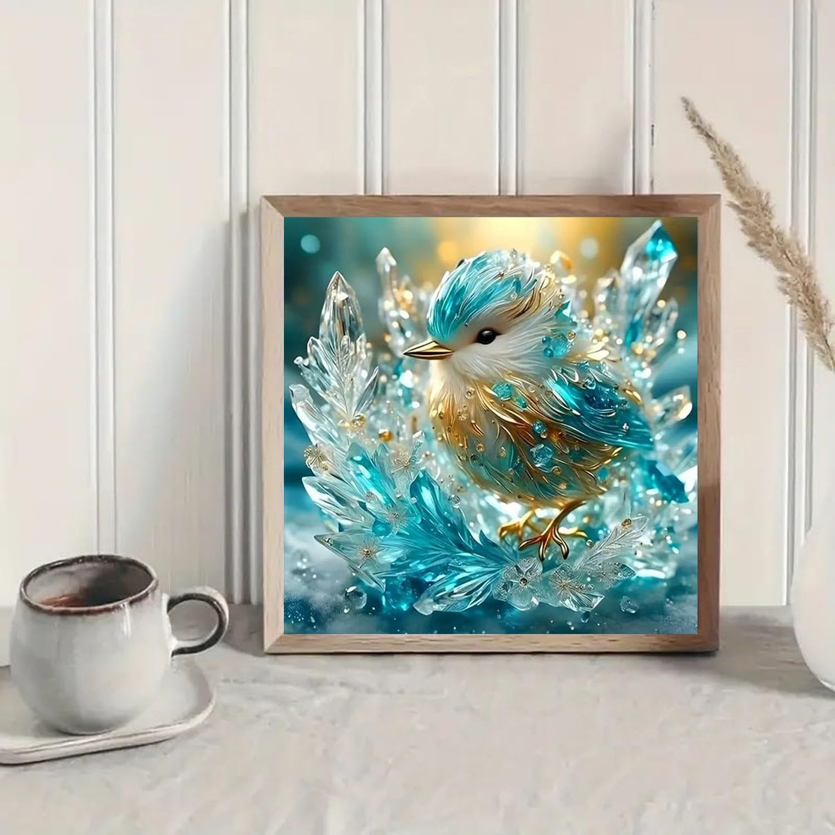 ZHUDENGXJL Birds Diamond Art Kits for Adults,5D Diamond Painting Kits for Adults Beginners,DIY Full Drill Blue Flower Diamond Dots with Gem Art for Birds Home Wall Decor 12 X 12 Inch ZHUDENGXJL