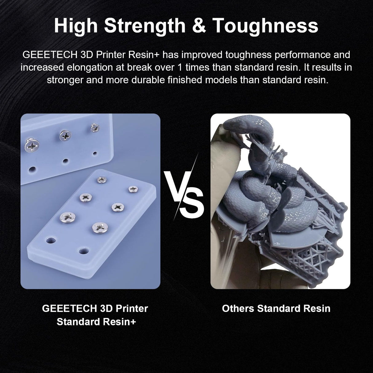 GEEETECH Upgraded 3D Printer Resin, 405nm Fast UV-Curing 1kg Standard Resin, Photopolymer 3D Printing Resin for DLP LCD 3D Printing (Blue, 1kg) Geeetech