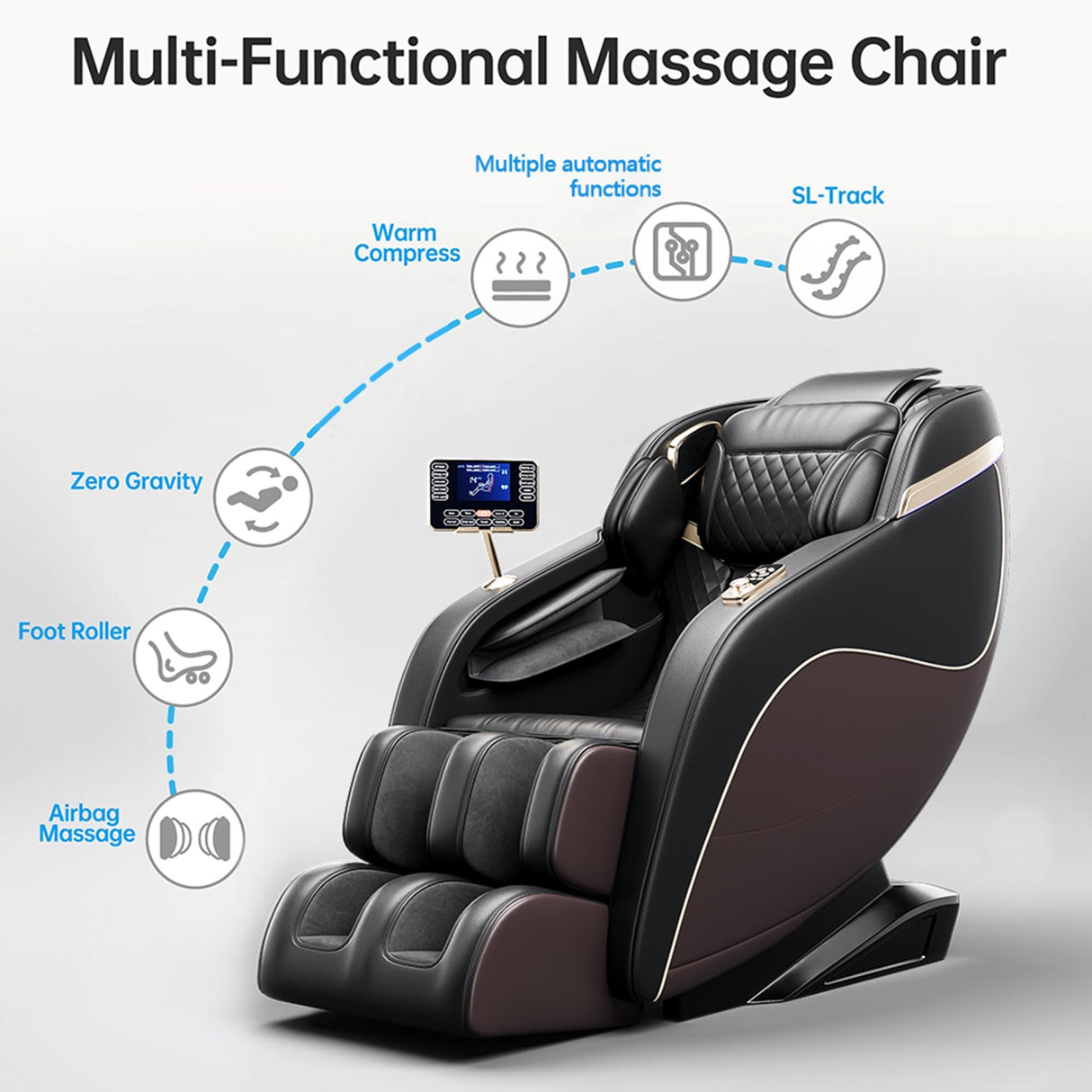 VUYSUYVY 4D Massage Chair, Zero Gravity Full Body Shiatsu Massage Chair Recliner W/SL-Track, Heat, Deep Stretch, Body Scan, Airbag, Foot Roller, 2025 Intelligent Massage Chairs for Relaxation VUYSUYVY
