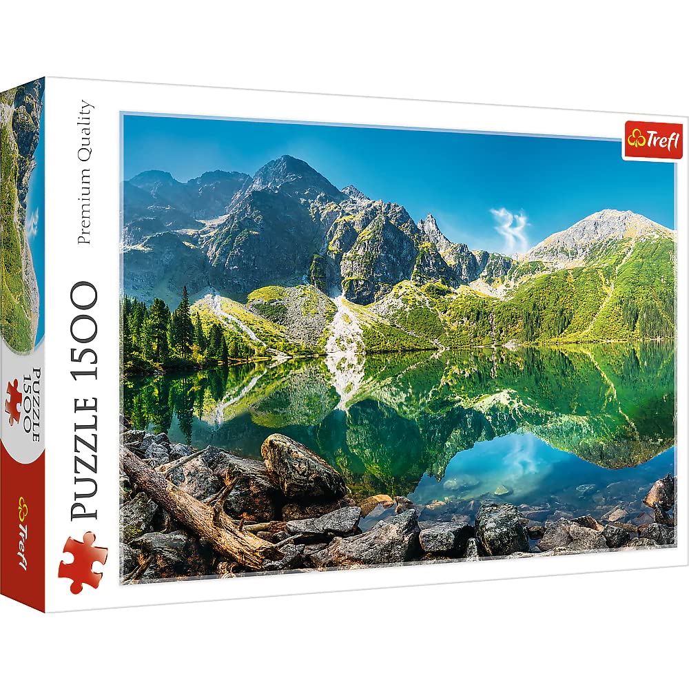 Trefl Morskie Oko Lake, Tatras, Poland 1500 Piece Jigsaw Puzzle Red 33"x23" Print, DIY Puzzle, Creative Fun, Classic Puzzle for Adults and Children from 12 Years Old Trefl