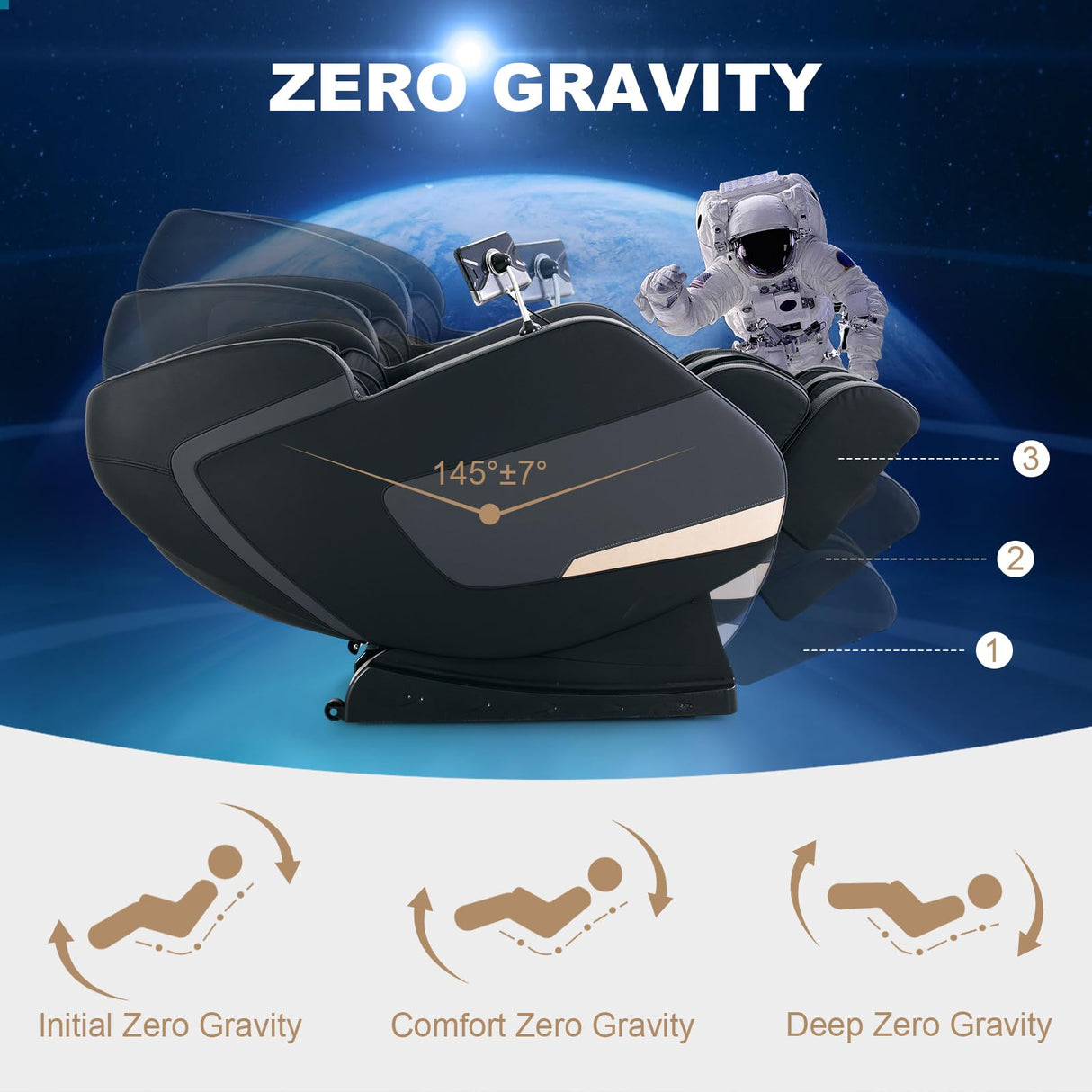 Advanabd 4D Massage Chair Full Body|Zero Gravity Shiatsu Massage Chairs Recliner with Heated SL Track Bluetooth Speaker Airbag Yoga Stretch, Foot Roller (Black) Advanabd