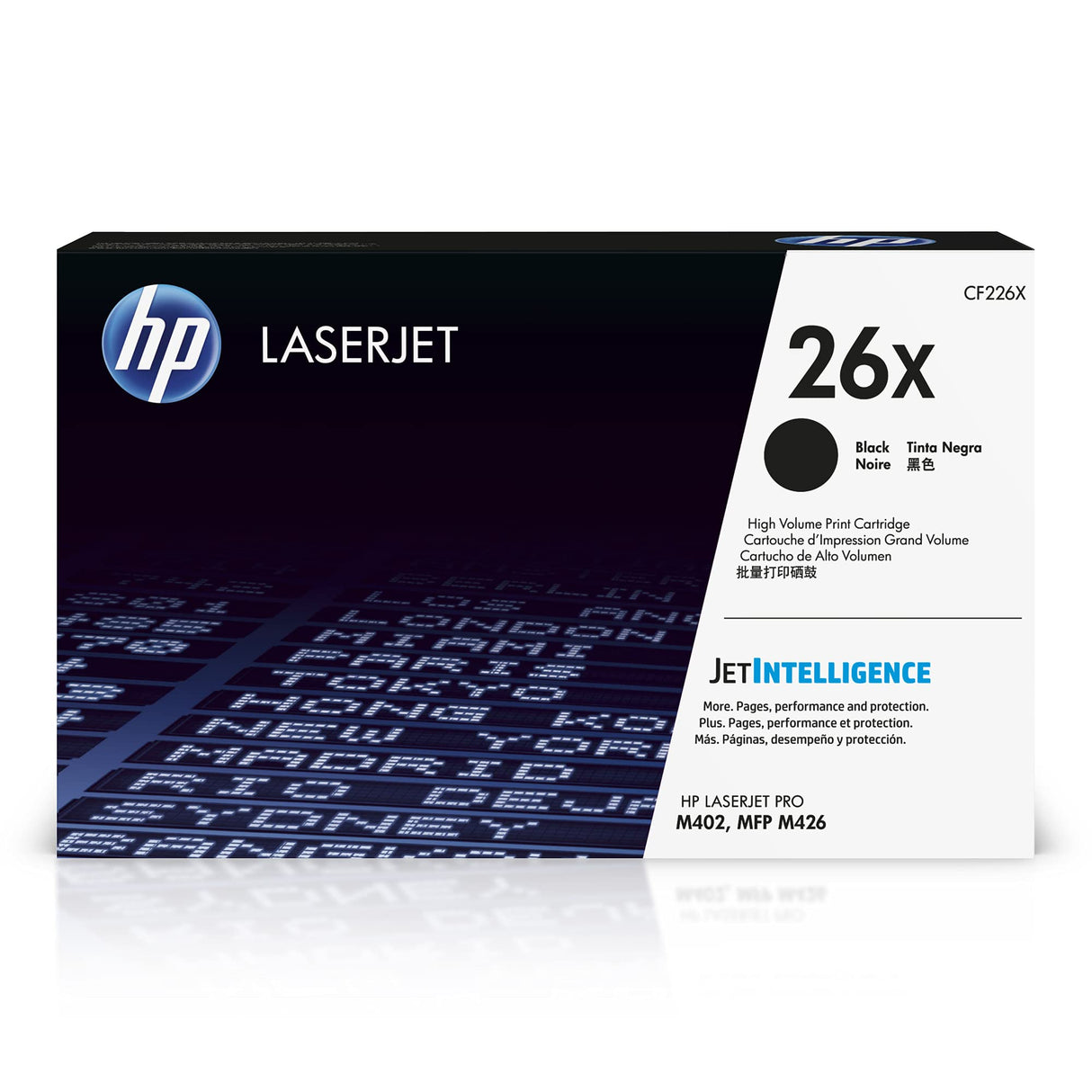HP 26X Black High-yield Toner Cartridge | Works with HP LaserJet Pro M402 Series, HP LaserJet Pro MFP M426 Series | CF226X HP
