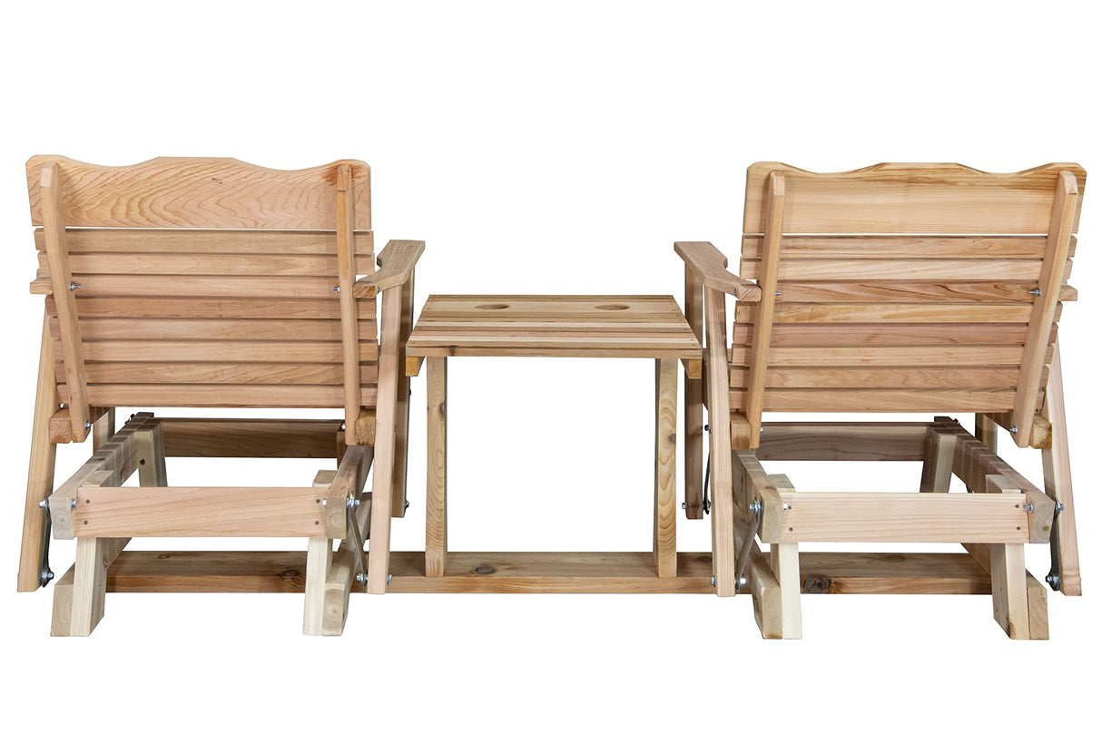 Kilmer Creek 6' Natural Cedar Settee Glider, Amish Crafted Kilmer Creek