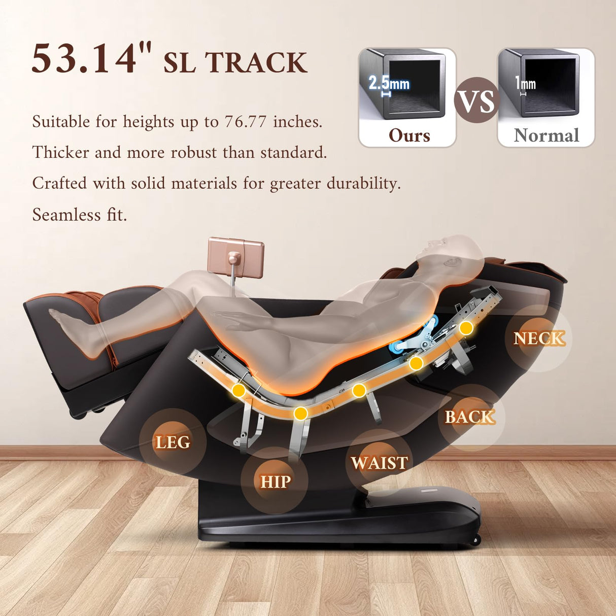 4D Massage Chair, Full Body Massage Chair, Zero Gravity Recliner w/Intelligent Voice Control, 53.14" SL Track, Electric Calfrest Extension, 12 Auto Modes, USB Type-C, Bluetooth Speaker, TFT Screen Mazzup