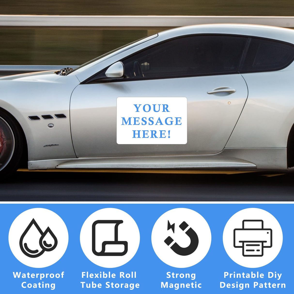 2 Pack Blank Car Magnets, 18" x 12" Car Door Magnets Signs, Rounded Corners Magnetic Vehicle Sign for Car to Advertise Business and Cover Company Logo, Prevent Car Scratches & Dents AzReference