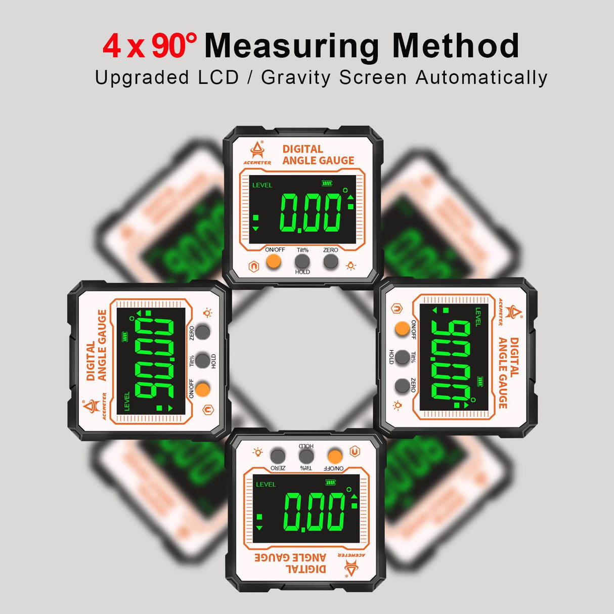 Digital Angle Finder with Electronic Laser,3-in-1 Angle Finder-Electronic Level&Laser Level-Rechargable Digital Angle Gauge Magnetic,Digital Level Box/Protractor for Table&Miter Saw with Fabric Bag ACEMETER