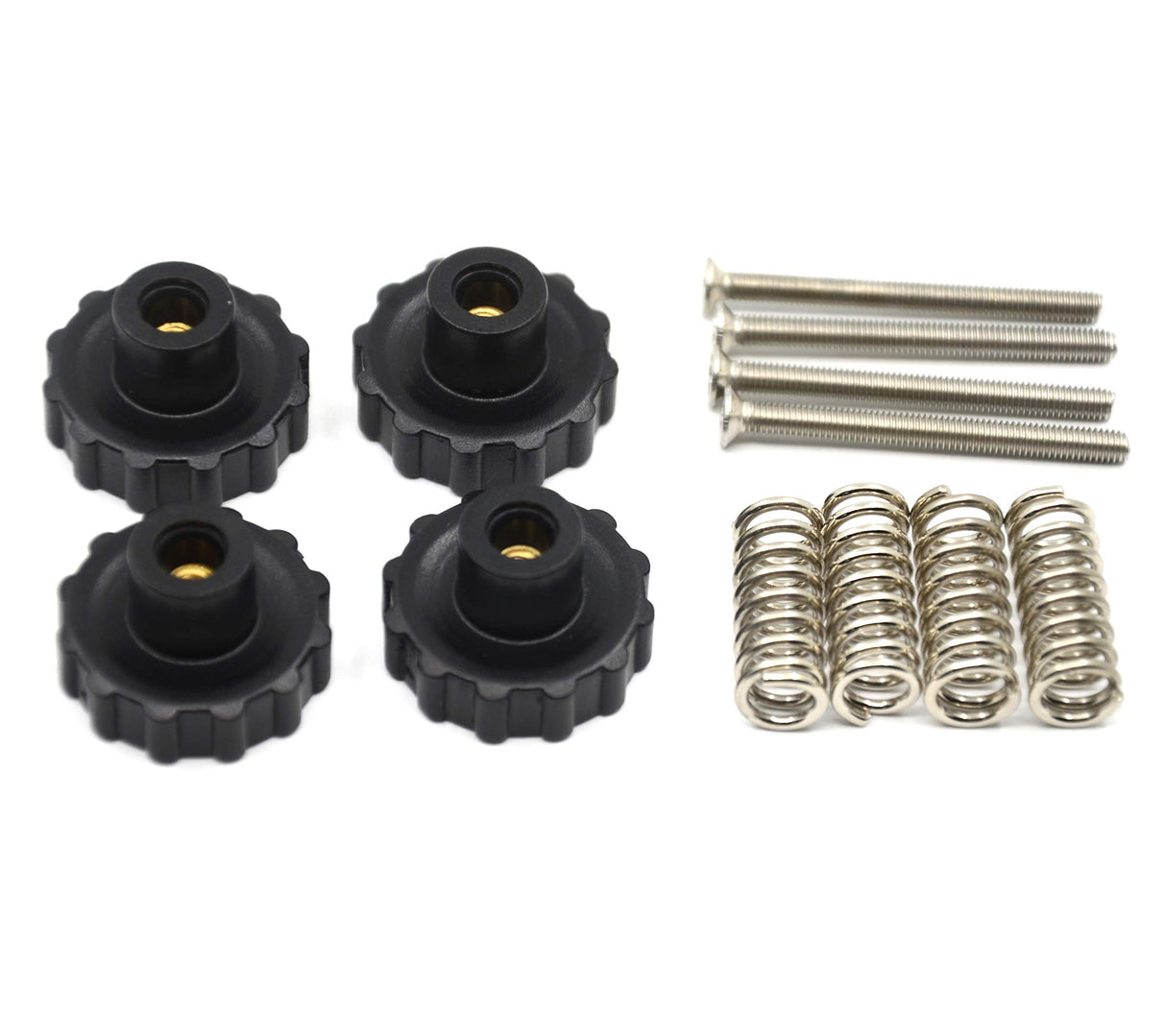 Befenybay 4PCS Upgraded Hand Twist Leveling Nut Diameter 22mm, 4PCS Hot Bed Spring, 4PCS M3X35mm Screws for 3D Printer ANYCUBIC Mega Hot Bed/Platform Befenybay
