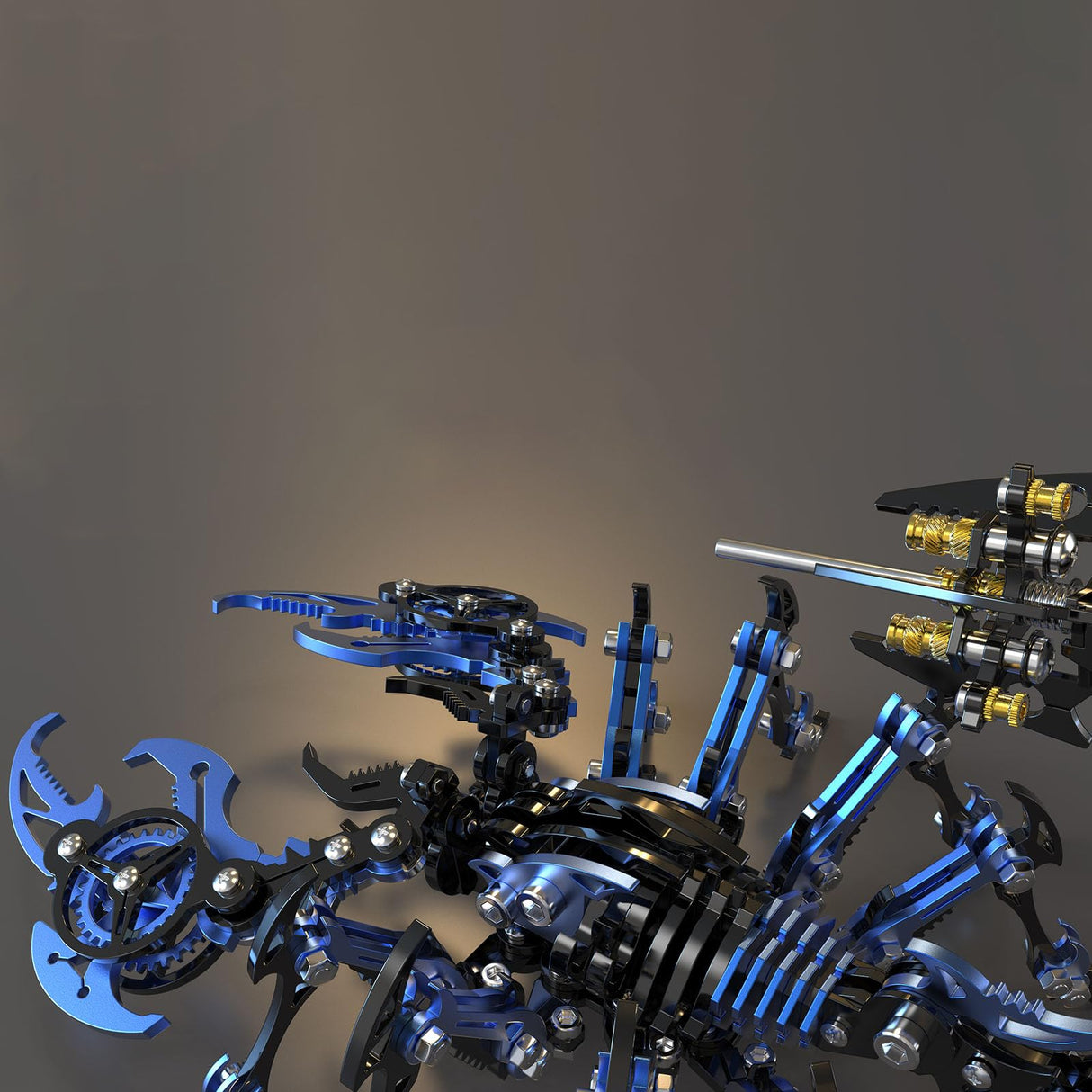 Scorpion 3D Metal Puzzles Kits for Adults Teens – 454 Pcs – Mechanical Assembly Models – 4 Hours to Build – Ideal for Gifts and Decorations (Blue and Black) Metalkitor