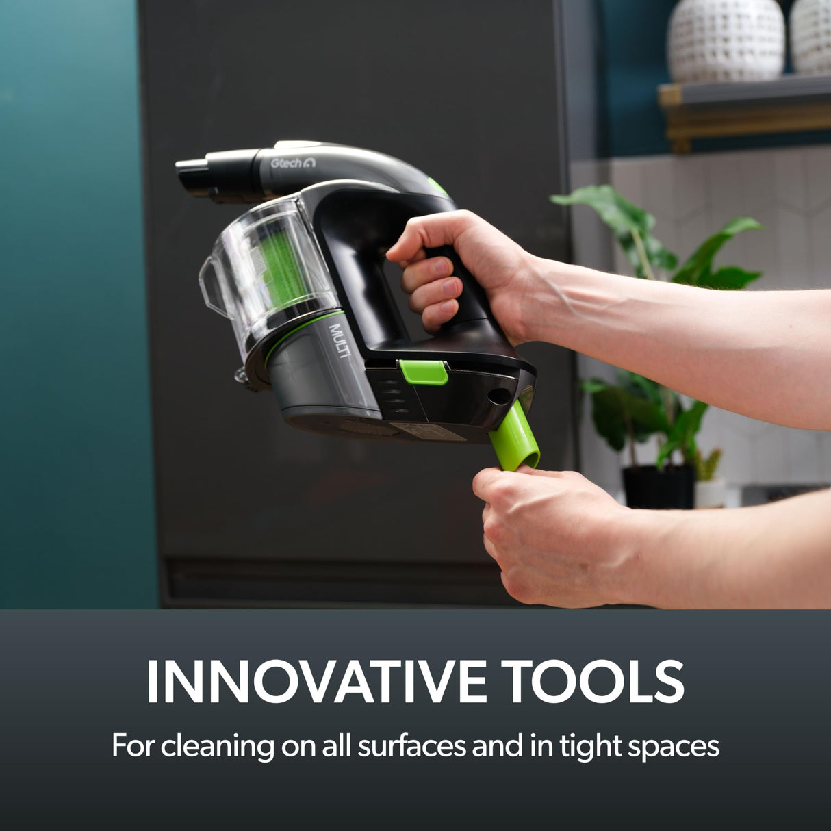 Gtech Multi MK2 Cordless Handheld Vacuum Cleaner with Powered Brush Bar - Mulitple Attachments - Perfect for Home, Stairs, Cars, and More - Rechargeable 22v Li-ion Battery - Lightweight (3.5 lbs.) Gtech