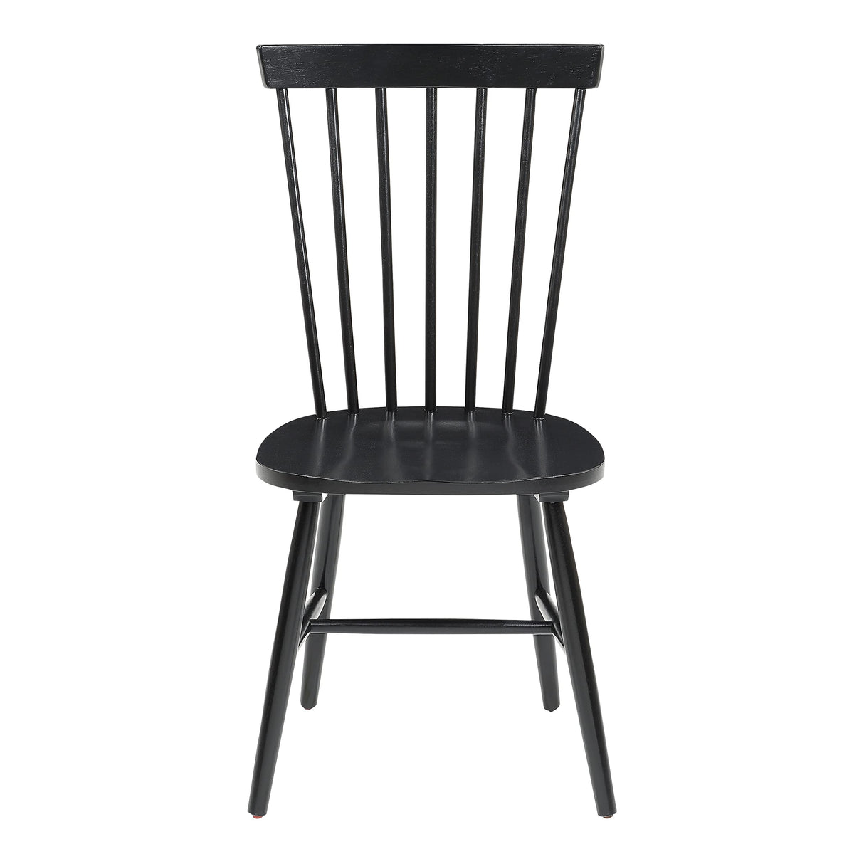 OSP Home Furnishings Eagle Ridge Traditional Windsor Style Solid Wood Dining Chairs 2-Pack, Black OSP Home Furnishings