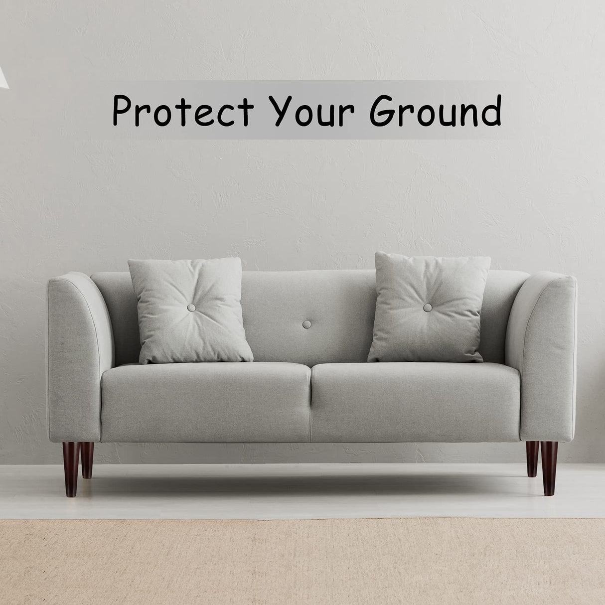 Ruisita 8 Pieces Furniture Couch Legs 6 Inch Round Solid Wood Sofa Legs Natural Wooden Couch Legs Replacement Legs for Armchair, Cabinet, Chair, Footstool, Mid Century Modern Dresser, Brown Ruisita