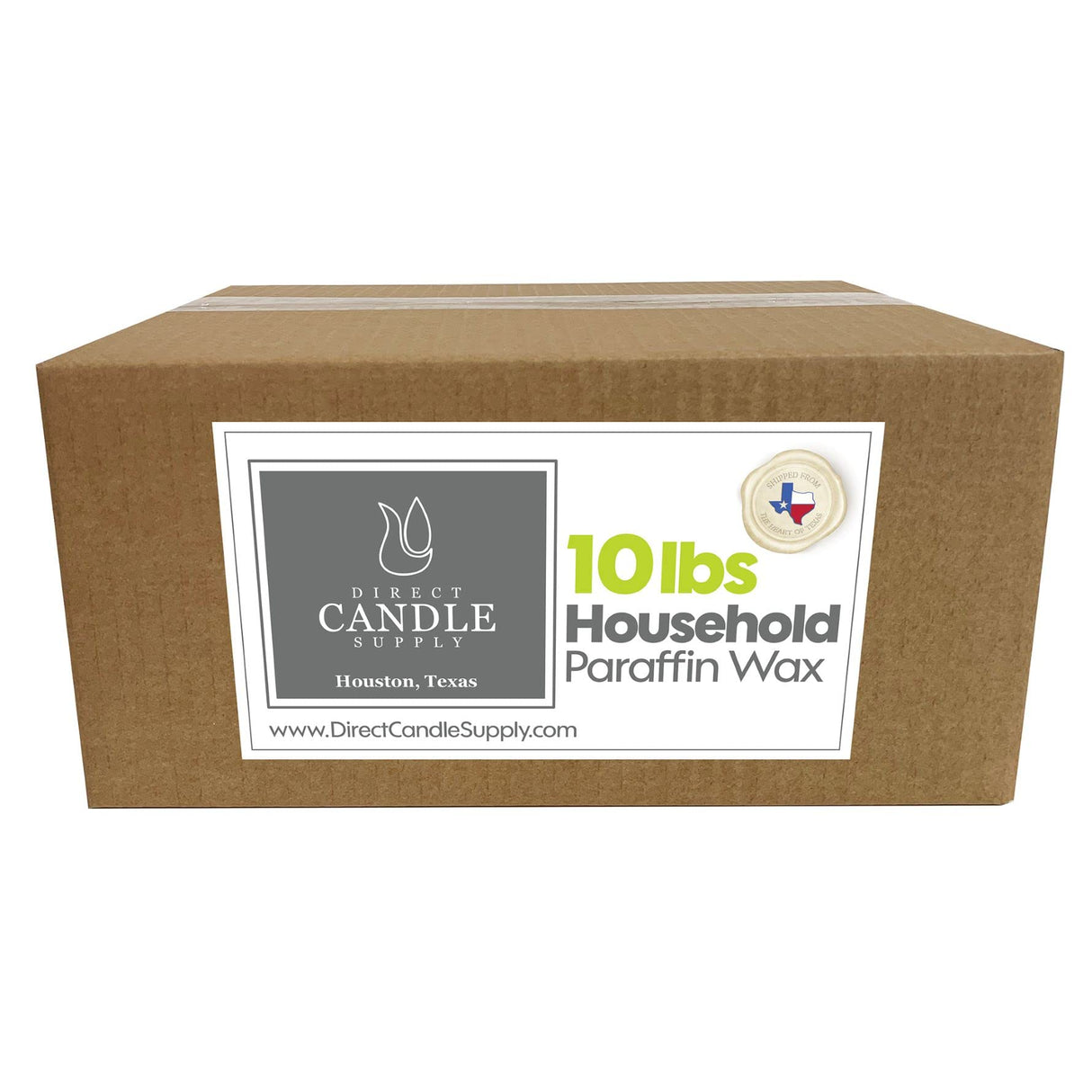 Direct Candle Supply - 10lb Fully Refined Household Paraffin Candle Wax, Paraffin Wax for Candle Making, Bulk Candle Wax for Crafting Projects and Candle Making, Parafina, Cera para Velas Direct Candle Supply