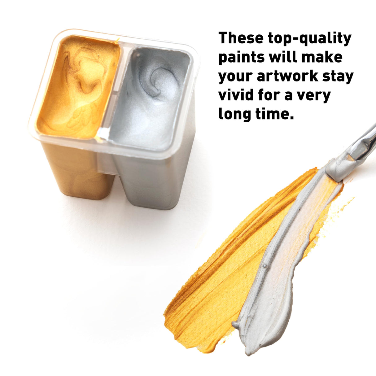 HIMI Metallic Jelly Gouache Paint Set, 12 Colors 12g, Jelly Cup Design, Travel carry, Gouache Paint Non Toxic for Canvas and Paper, Art Supplies for Professionals and Beginner HIMI