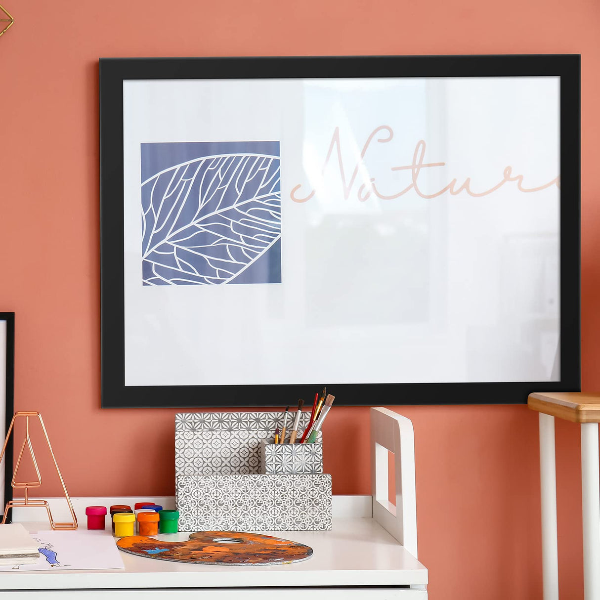 euwazram Matte Black 18x24 Frame - Single Frame, 18 x 24 Poster Frame for Artwork, Puzzles, Photos and Movie Posters Picture Frames euwazram