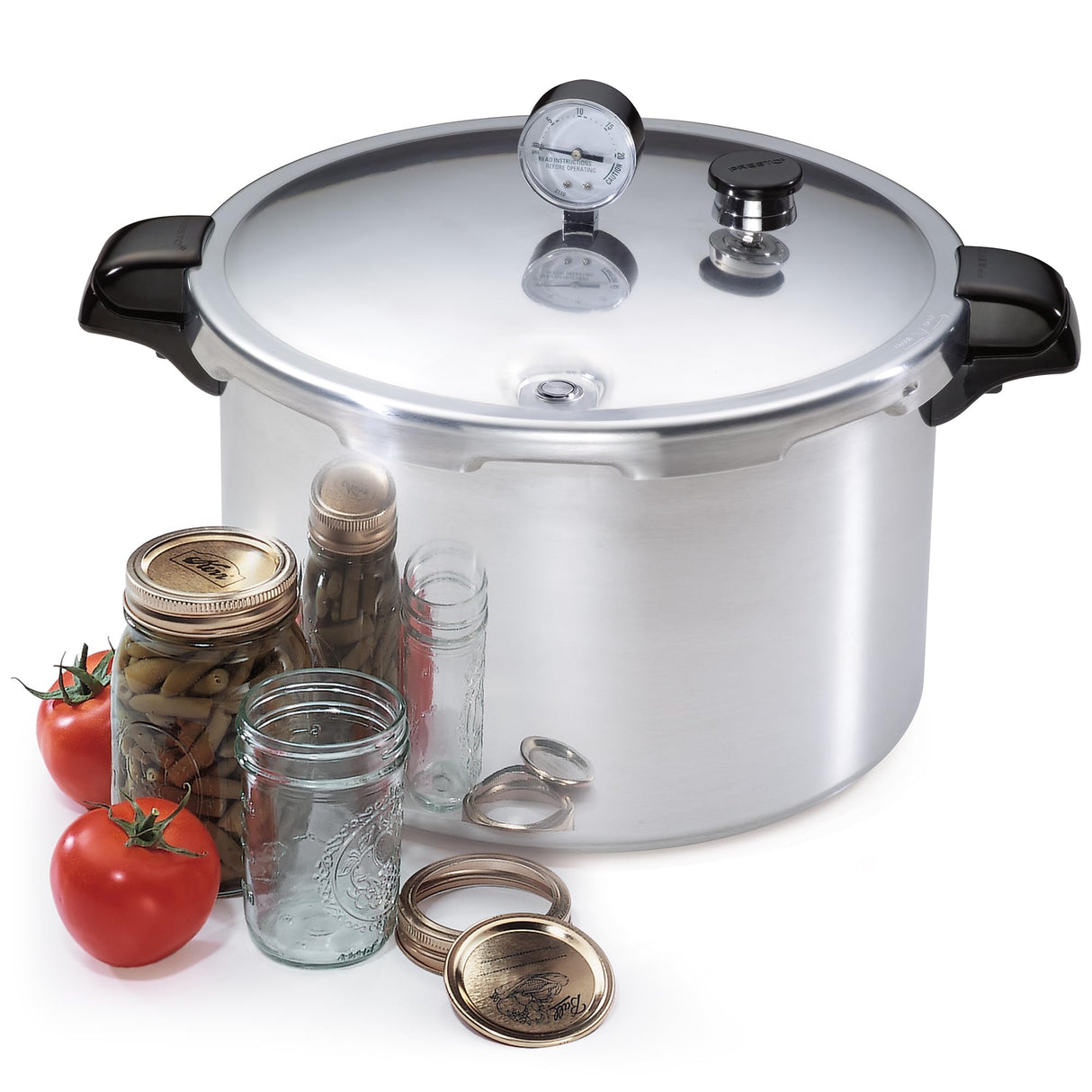Presto 01755 16-Quart Aluminum canner Pressure Cooker, One Size, Silver Presto