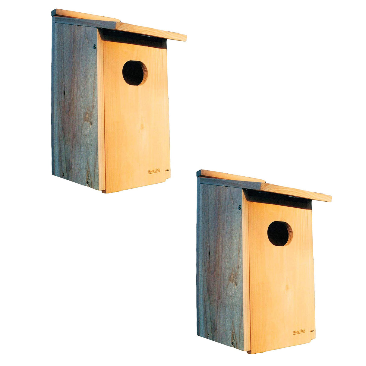 Woodlink WD1 Wood Duck Hanging Nesting House Box with 4 x 3-Inch Oval Entrance Hole for Marshlands (2 Pack) Woodlink