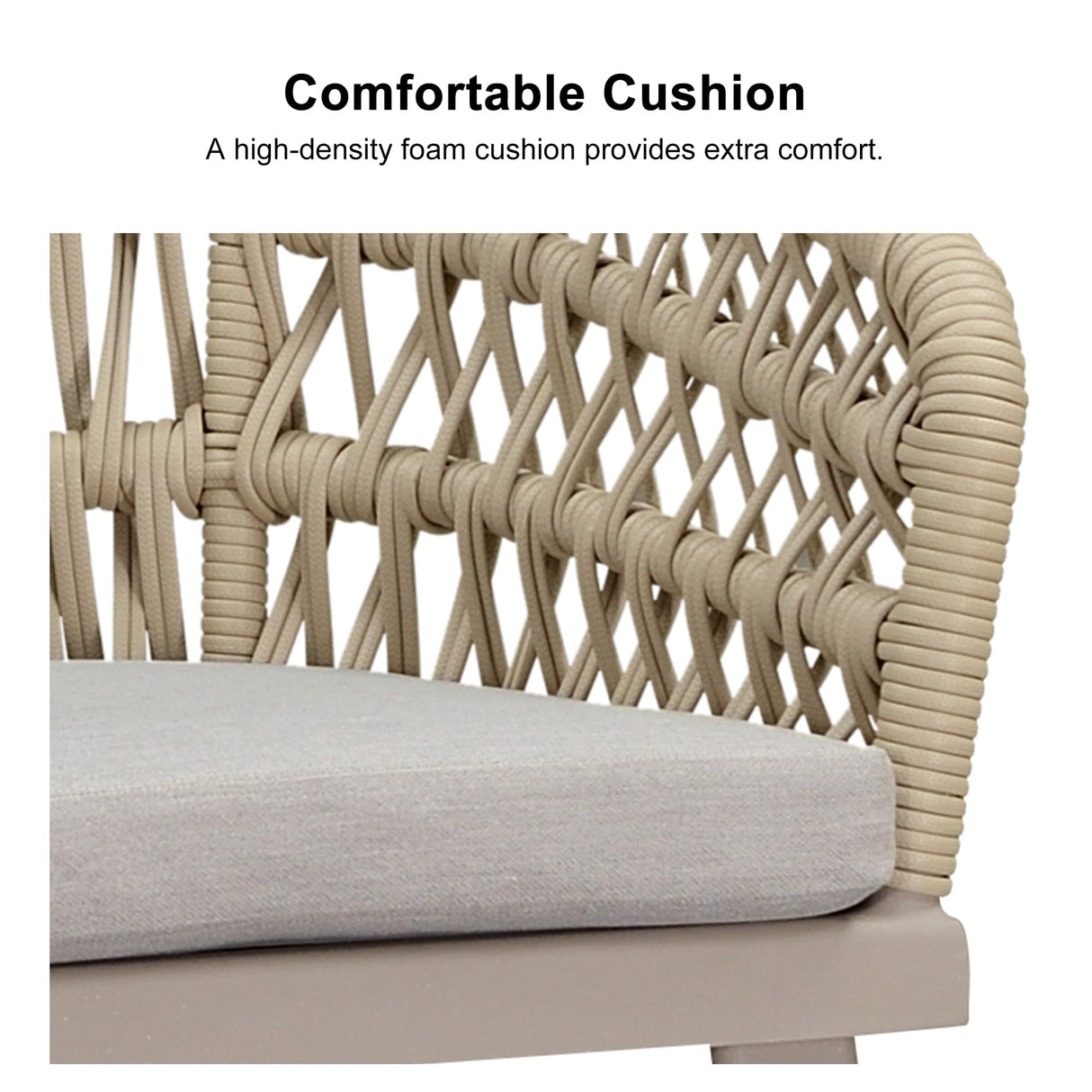 PURPLE LEAF 9 Pieces Outdoor Dining Set All-Weather PE Rattan Outdoor Patio Furniture Set with All Aluminum Frame Rectangular Table and Chairs Set for Lawn Garden Backyard Deck, Champagne PURPLE LEAF