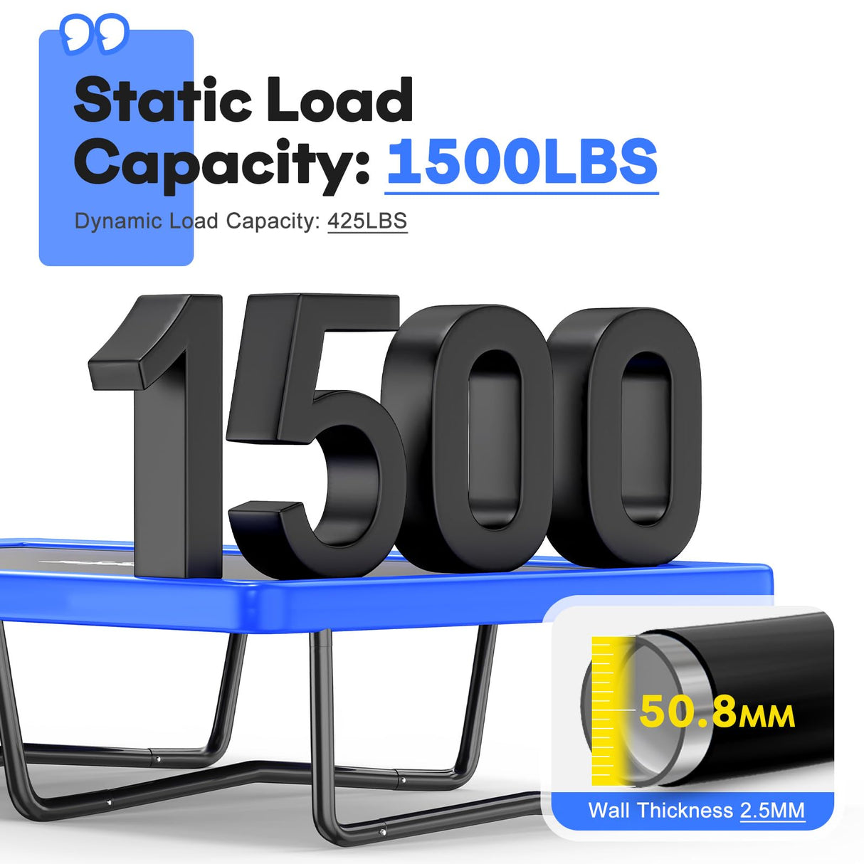 Zupapa 1500LBS Weight Capacity Rectangle Trampoline 10x17FT 9X15FT 8X14FT Outdoor Square Gymnastics Trampolines for Kids Adults Long Large Big Rectangular Tumbling Trampolin Zupapa