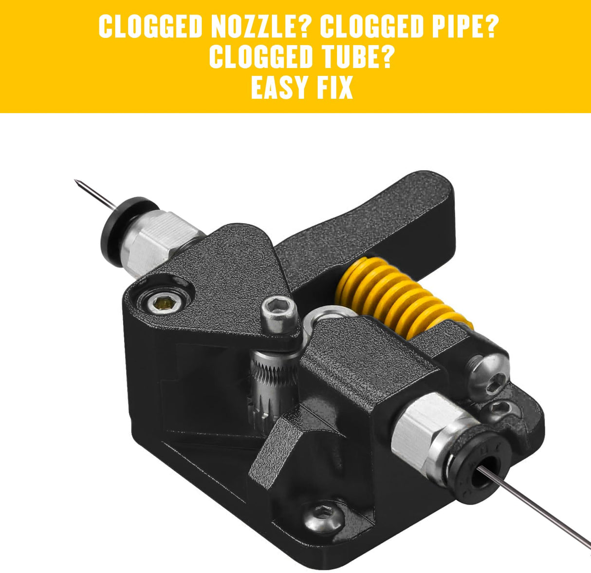 Asbrot Upgrade 3P - Poke Pin Pusher, 3D Printer Nozzle Cleaning Kit, Zinc Alloy Handle with 3 Pin, Must-Have Cleaner for Printing Extruder, Clearing Filament Clog Tool, Dia 1.6mm by L 210mm No Clog Asbrot