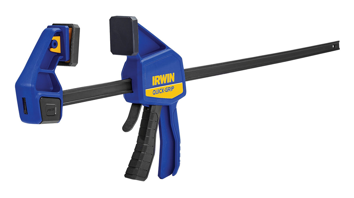 IRWIN QUICK-GRIP Bar Clamp, One-Handed Clamp/Spreader, 24-Inch (1964720), Blue IRWIN