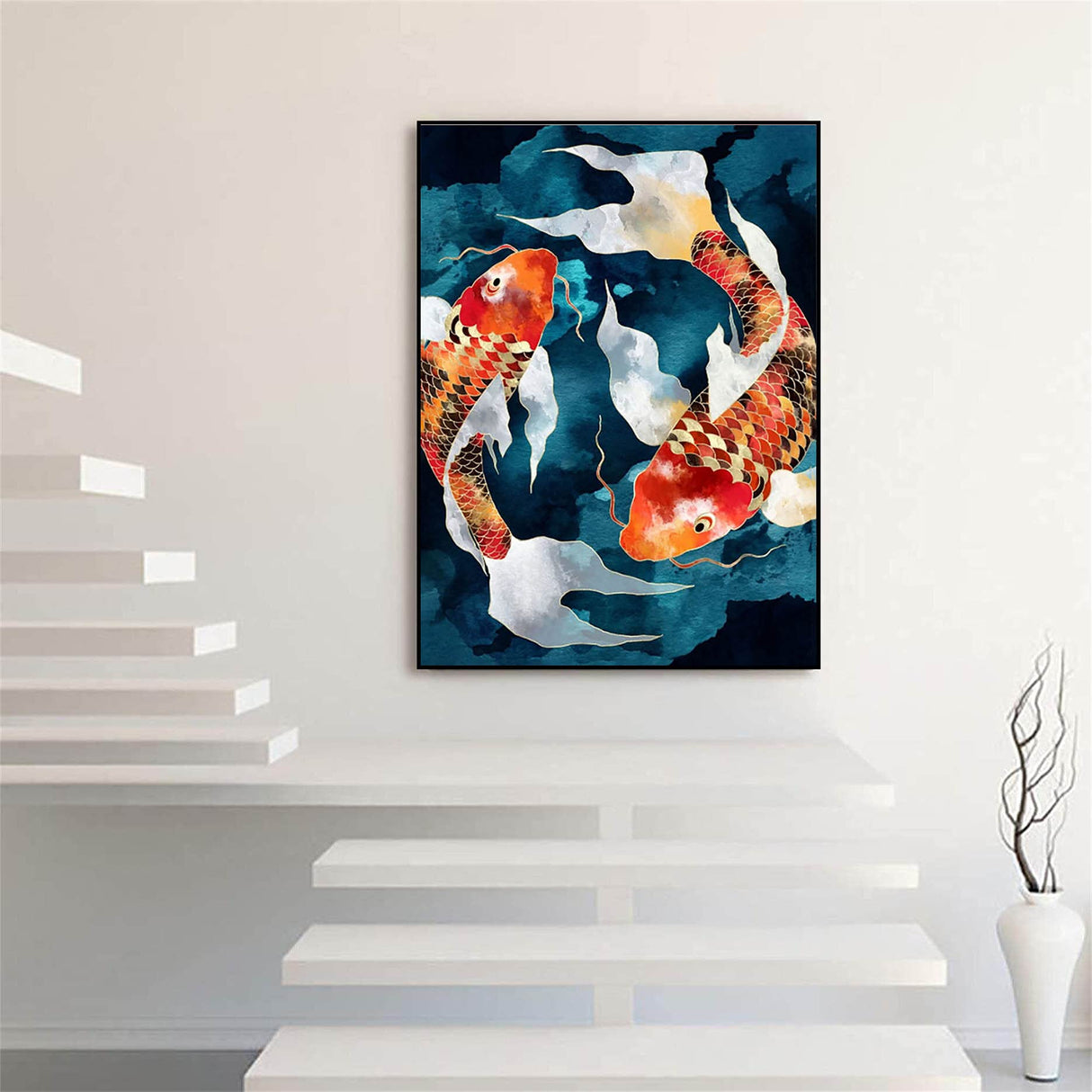 Hestarcul 5D Diamond Painting Halloween Kit,Diamond Art Kits for Adults,Diamond Dots,Paint with Diamonds Round for Gift,Wall Decor(12x16) (Koi) Hestarcul