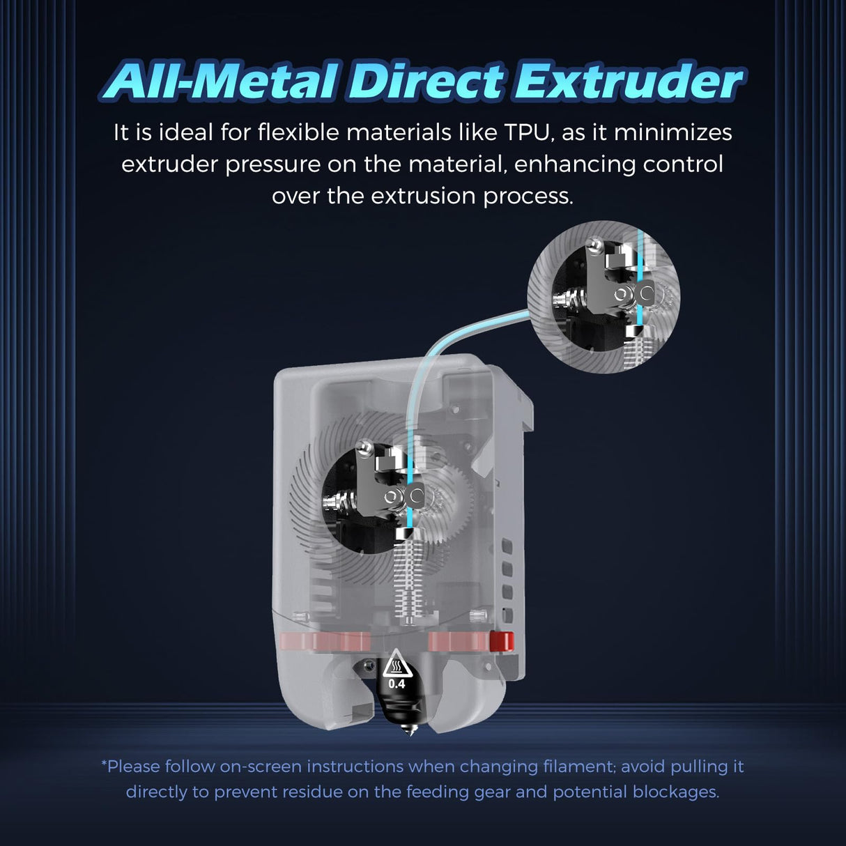 FLASHFORGE Adventurer 5M Pro Entire Extruder Assembly, with 0.4mm High Flow 32mm³/s Nozzle, Adventurer 5M Extruder, 3D Printer Part for Stable High-Speed Printing FLASHFORGE