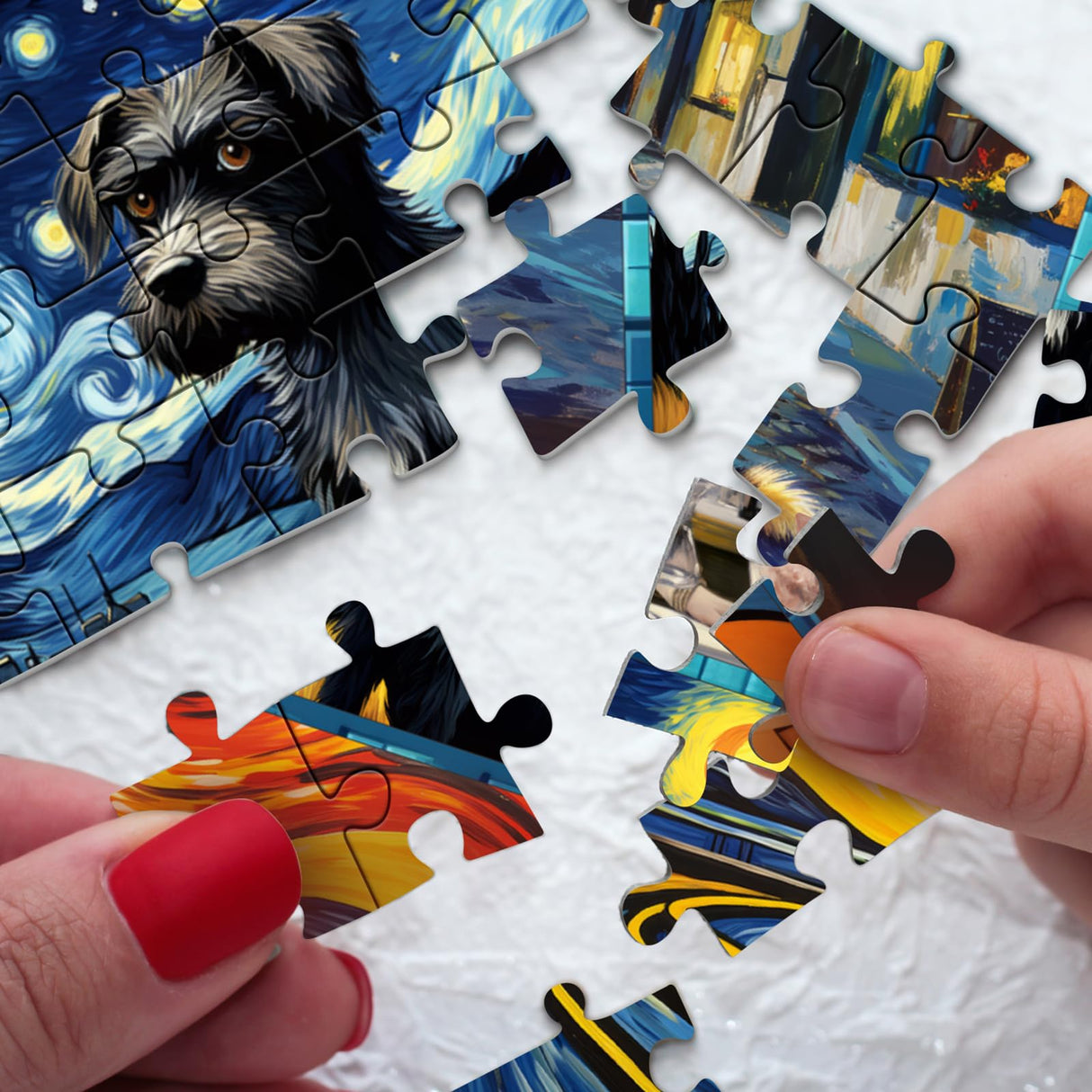 Dog Puzzles for Adults 1000 Piece, Puppy Animal Jigsaw Puzzle, Classic Artists Dog Collage Puzzles for Adults IdeaBazar