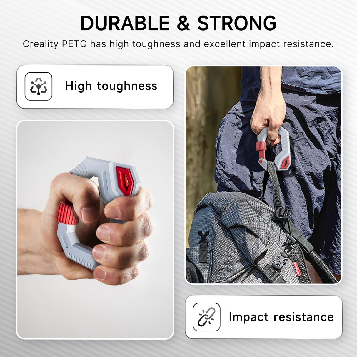 CREALITY PETG Filament 1.75mm 3D Printer Filament, 1kg (2.2lb) Neatly Wound Spool, Dimensional Accuracy ±0.03mm, 2024 Latest Batch, Fit for Ender, Bambu Lab, Anycubic,ELEGOO FDM Printers, Red Creality